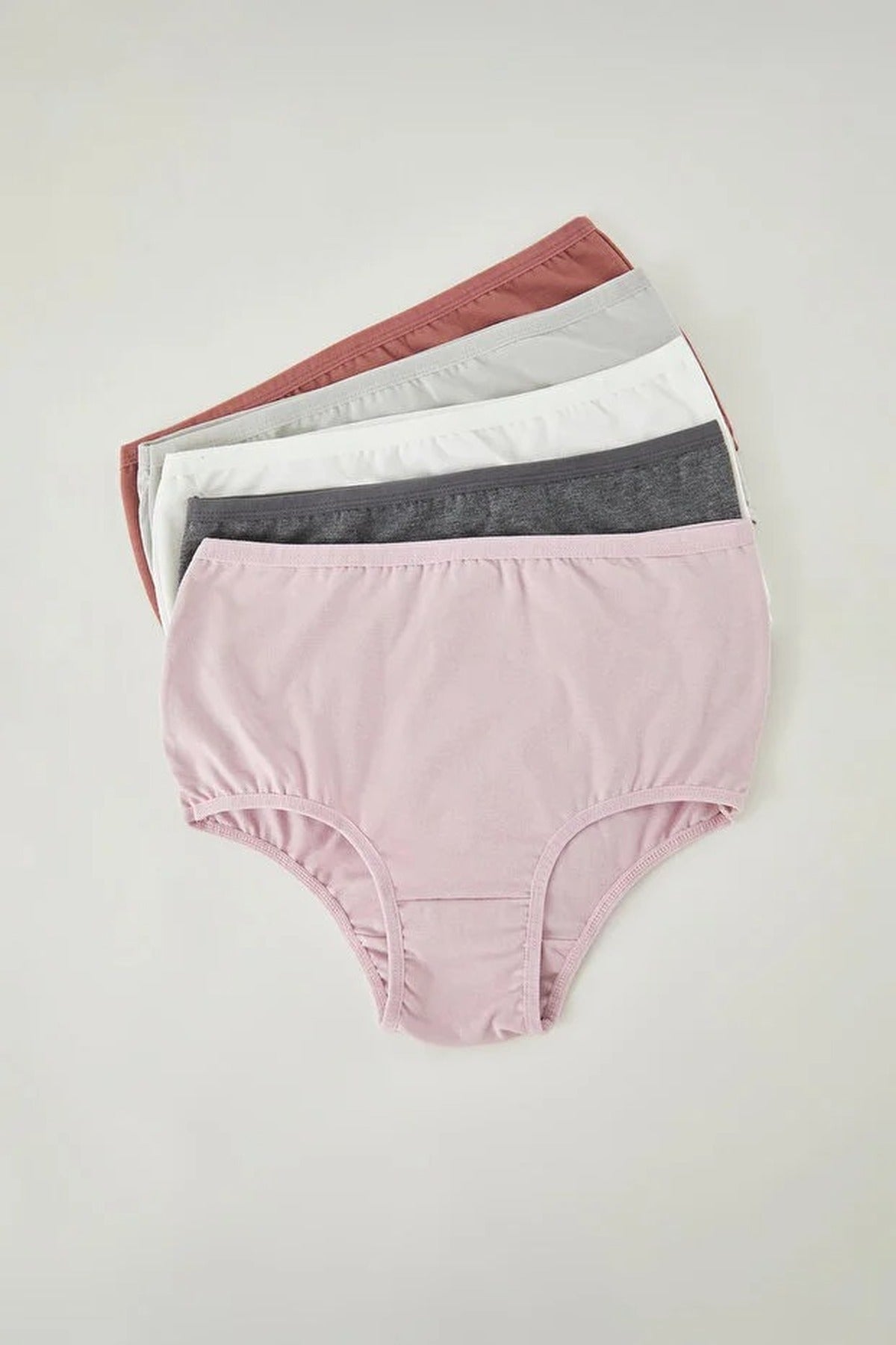 5-Pack Cotton High-Waisted Hipster Knitted Panties