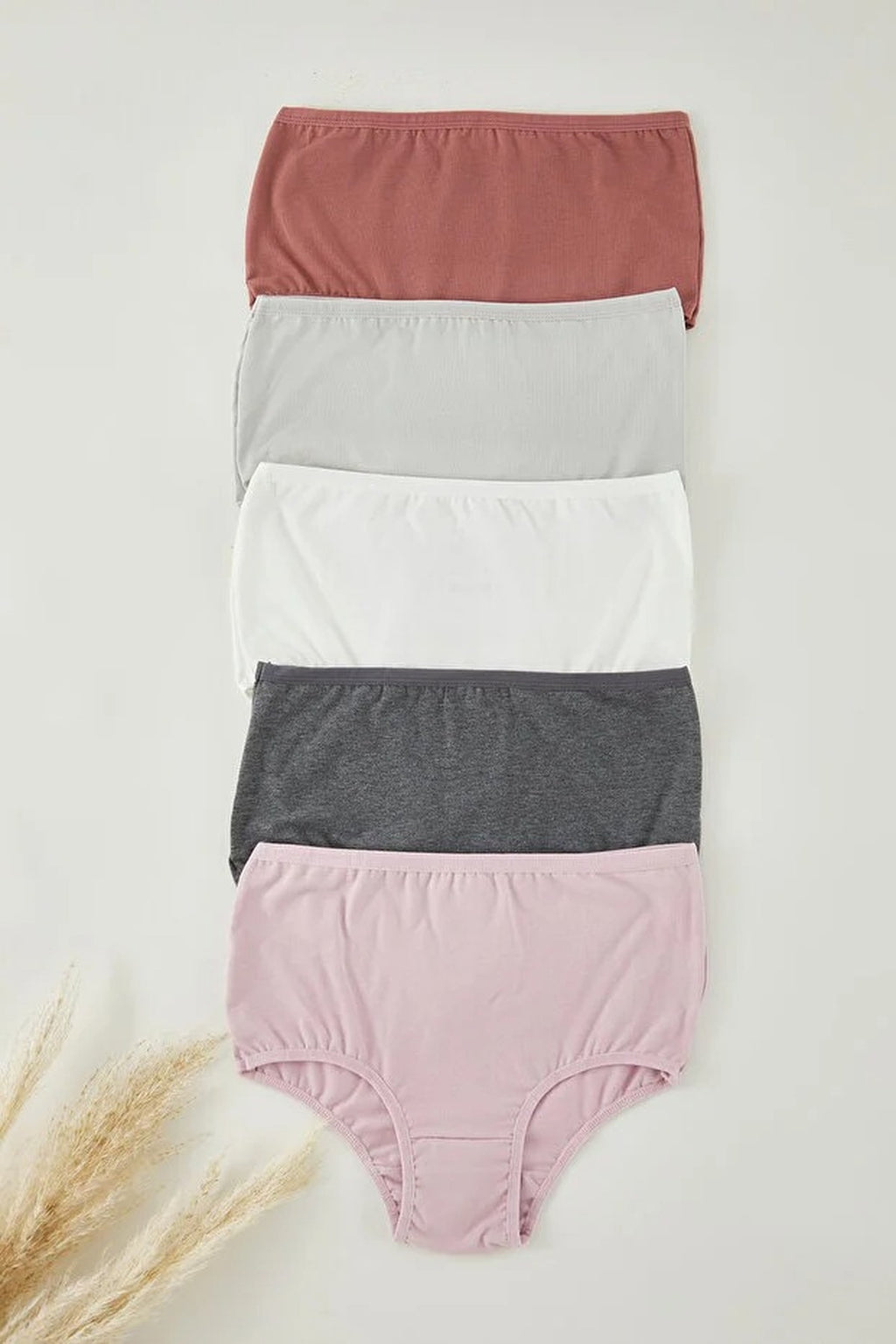 5-Pack Cotton High-Waisted Hipster Knitted Panties