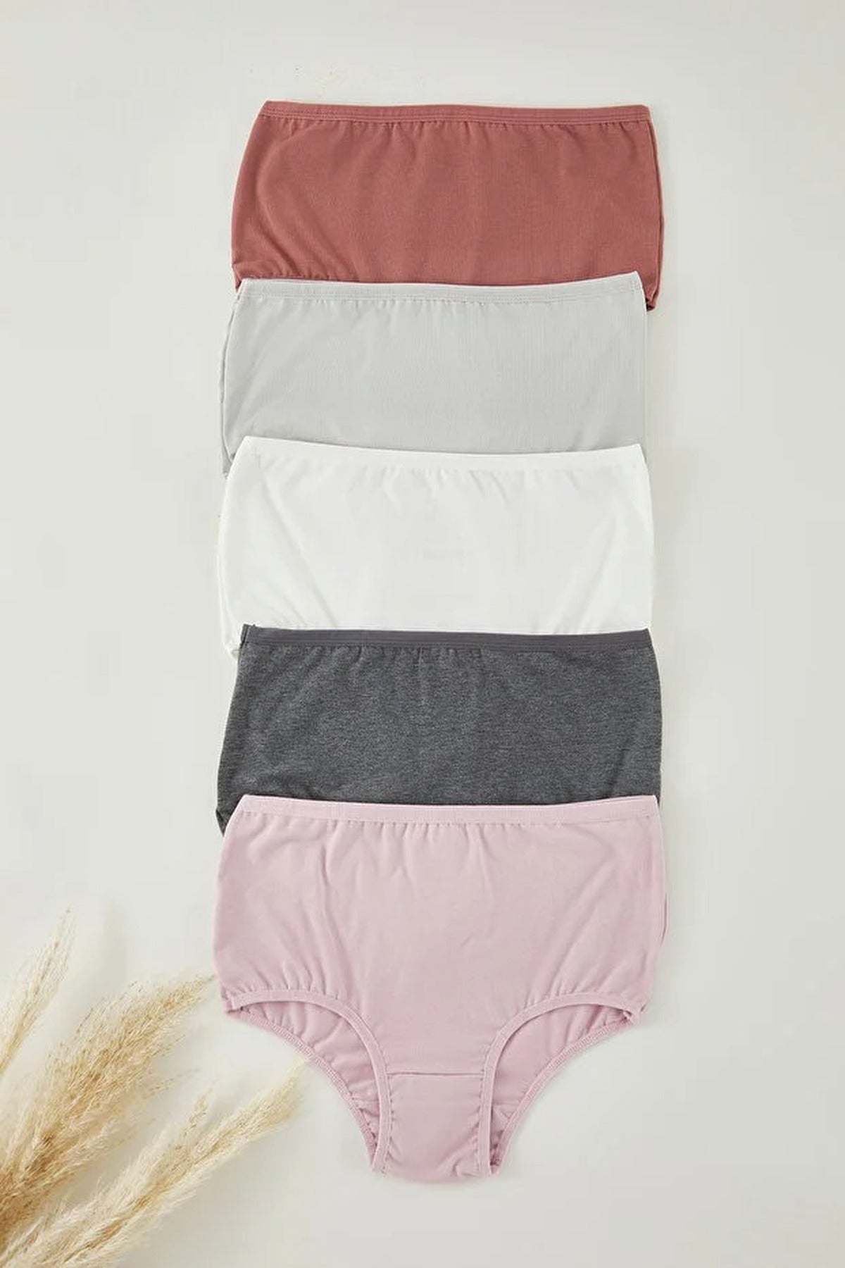 5-Pack Cotton High-Waisted Hipster Knitted Panties