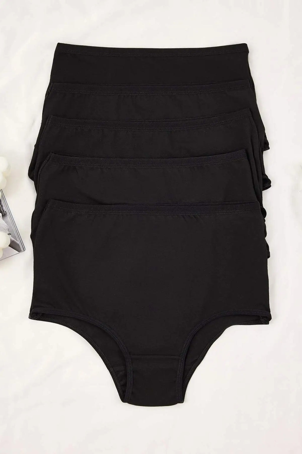 5-Pack Cotton High-Waisted Hipster Knitted Panties