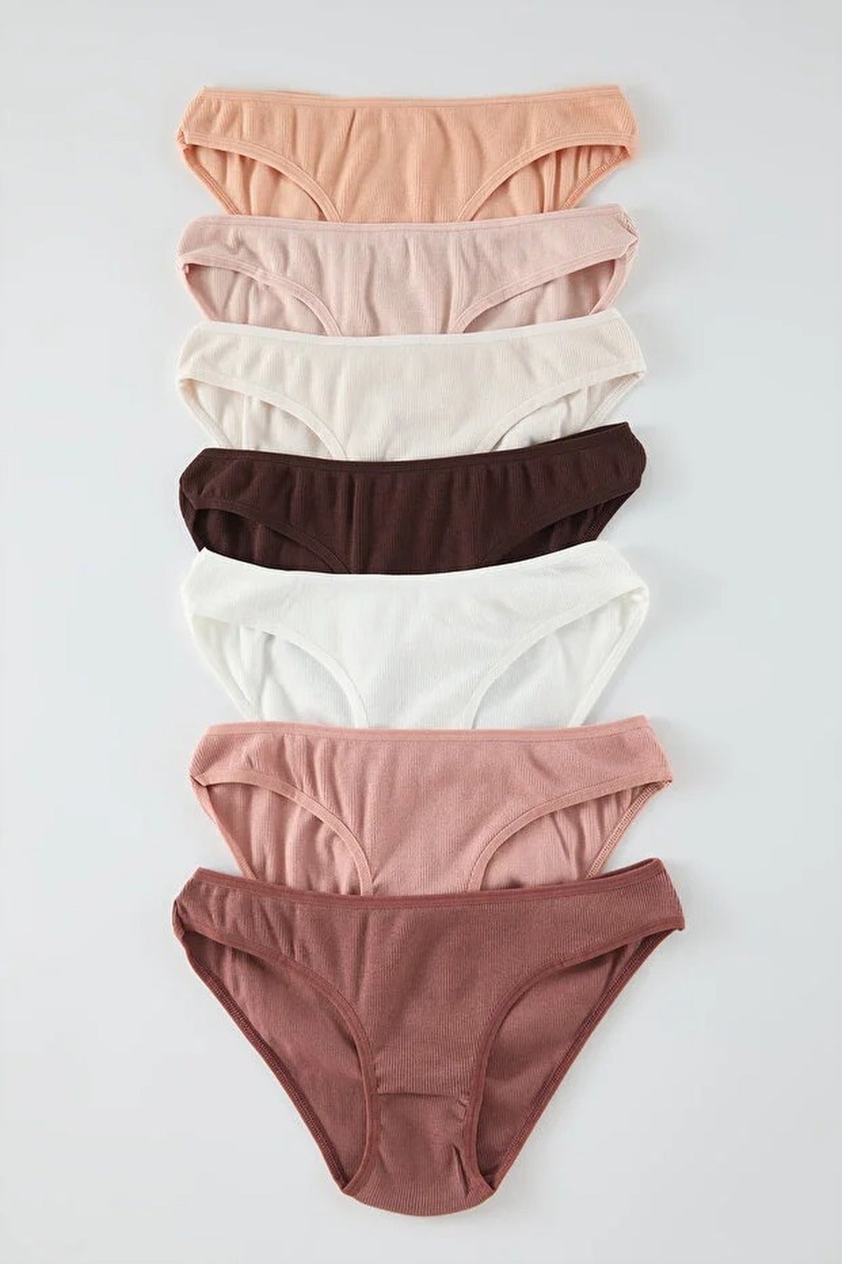 7-Pack Cotton Ribbed Classic Knit Panties