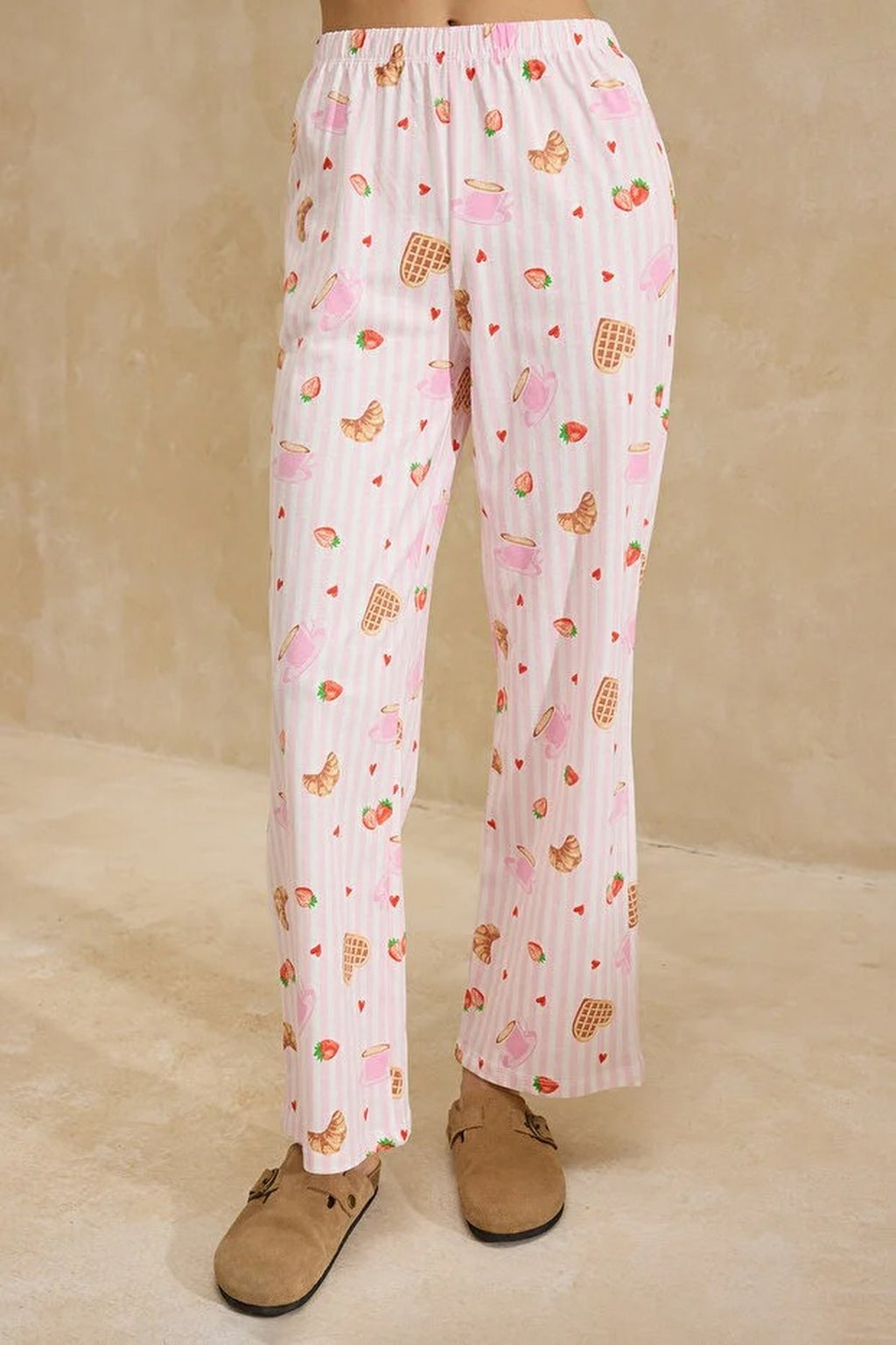 2-Piece 100% Cotton Patterned Knitted Pajama Set