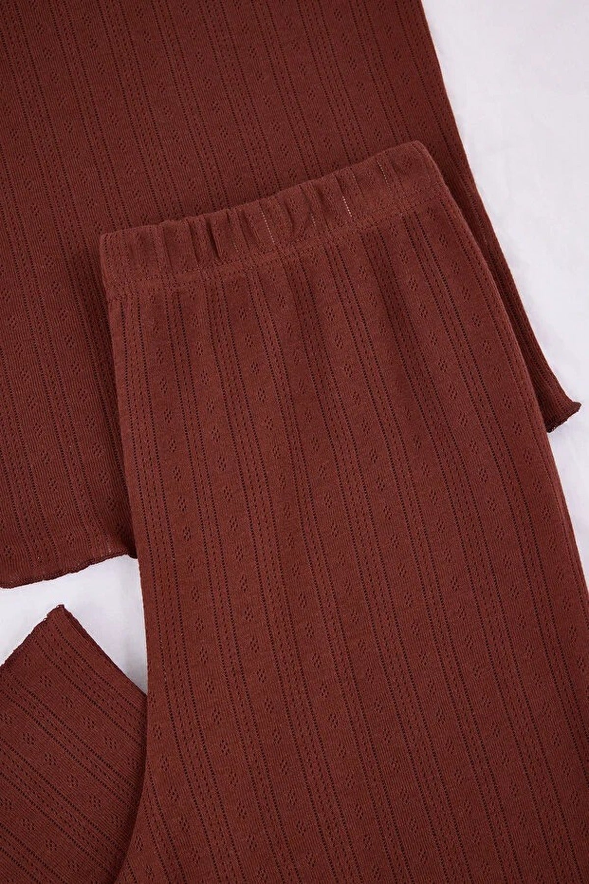 2-Piece 100% Cotton Baby Overlock Ribbed Knit Pajama Set