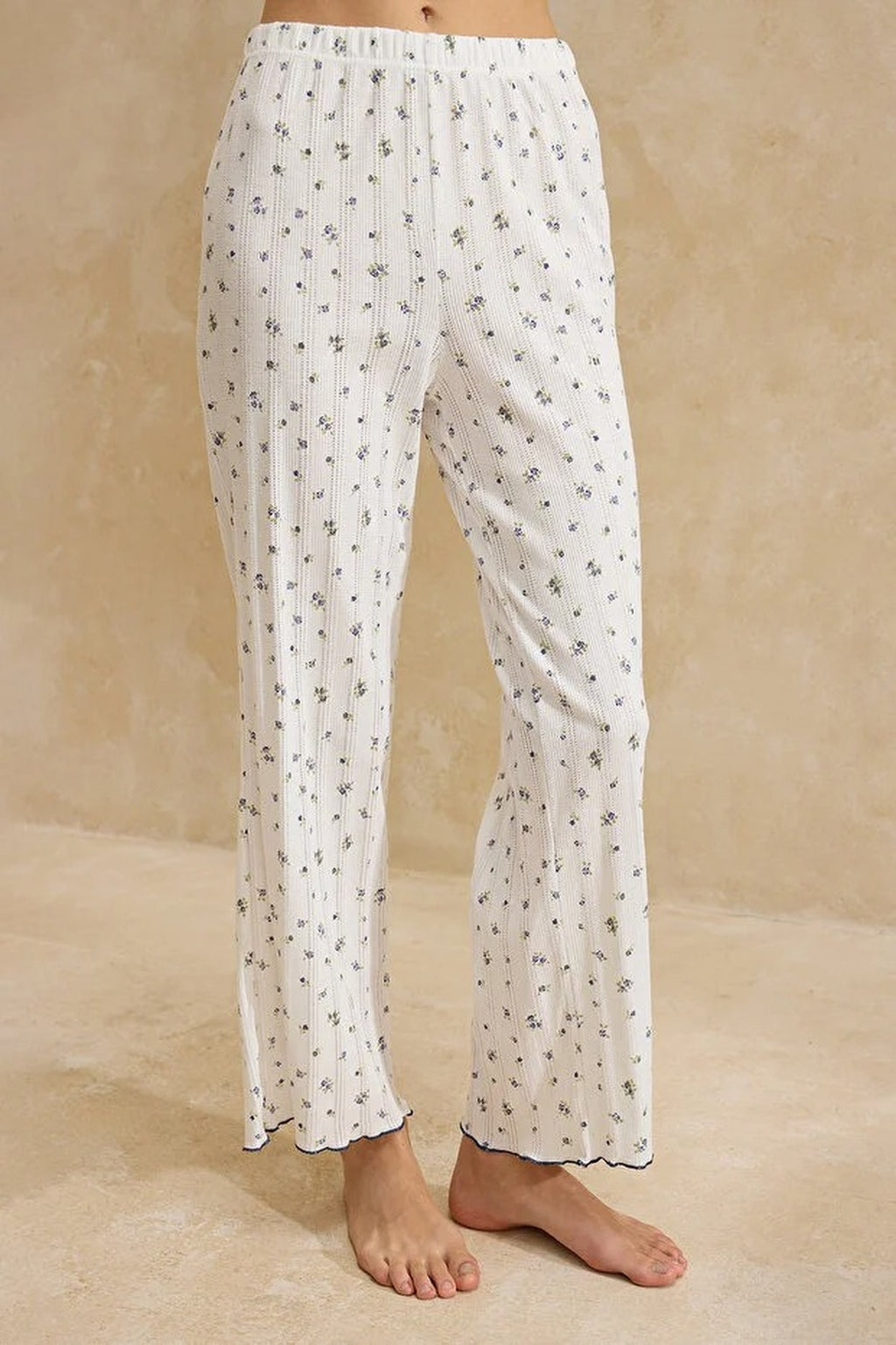 2-Piece 100% Cotton Baby Overlock Ribbed Knit Pajama Set