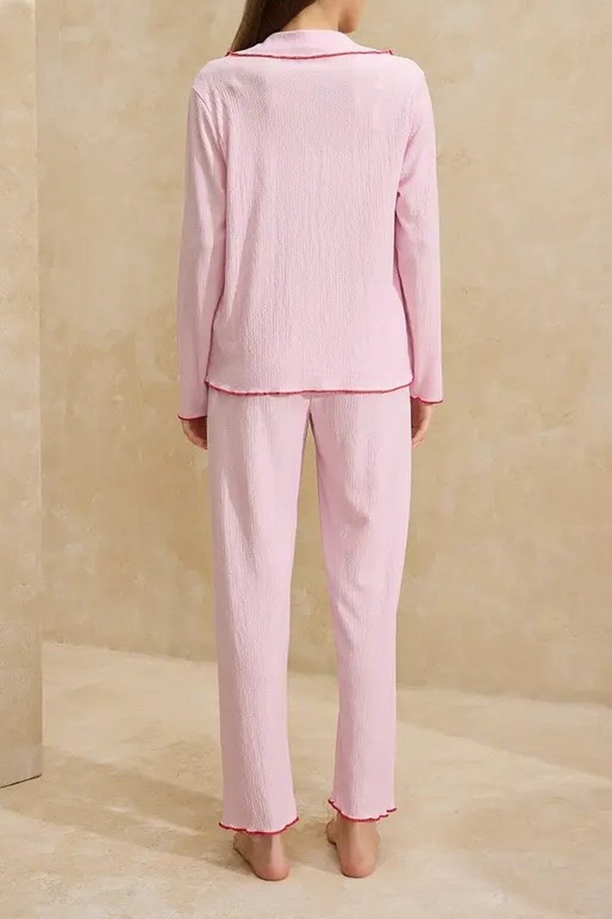 2-Piece Cherry Embroidered Baby Pajama Set