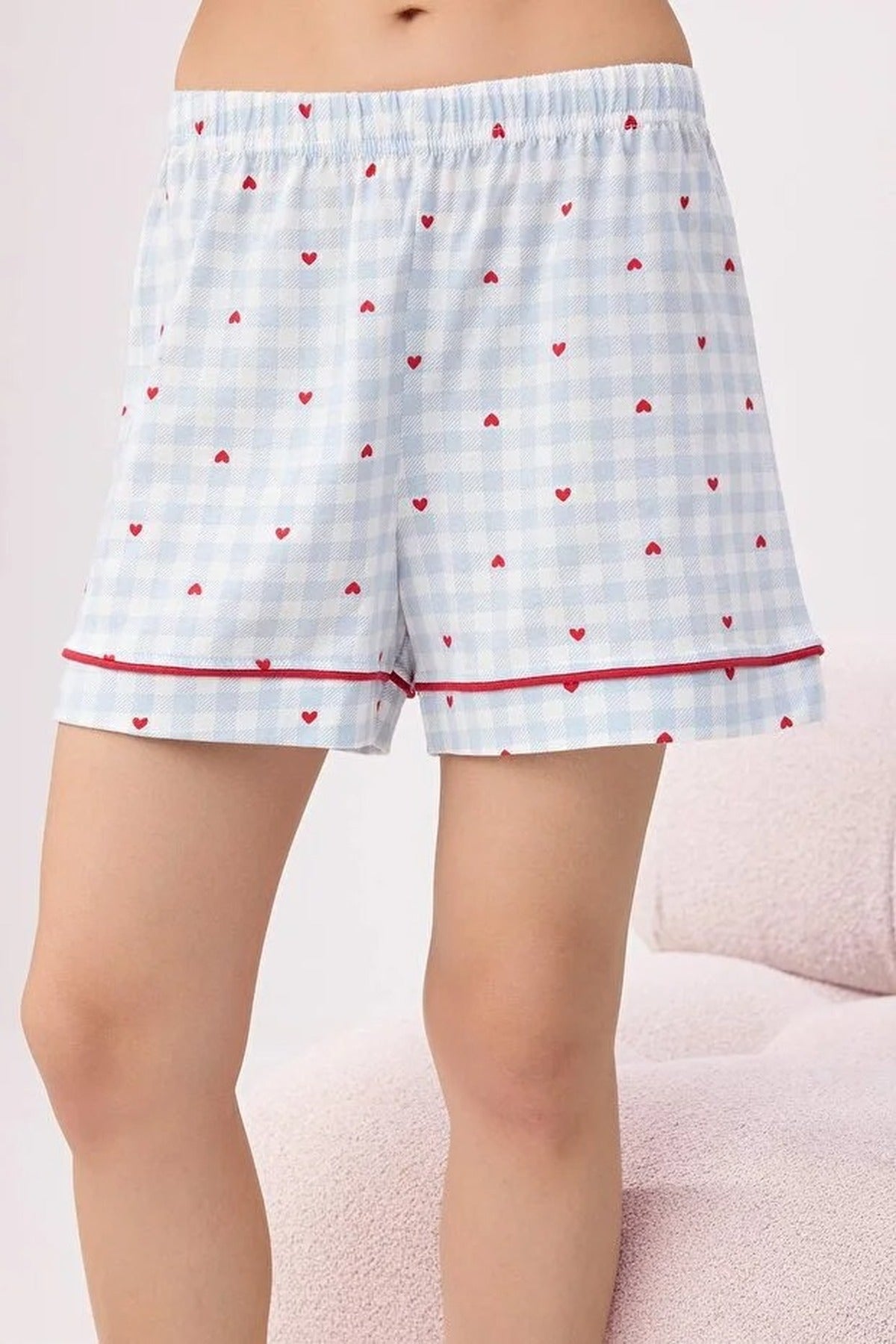 100% Cotton Heart Knitted Pajama Set