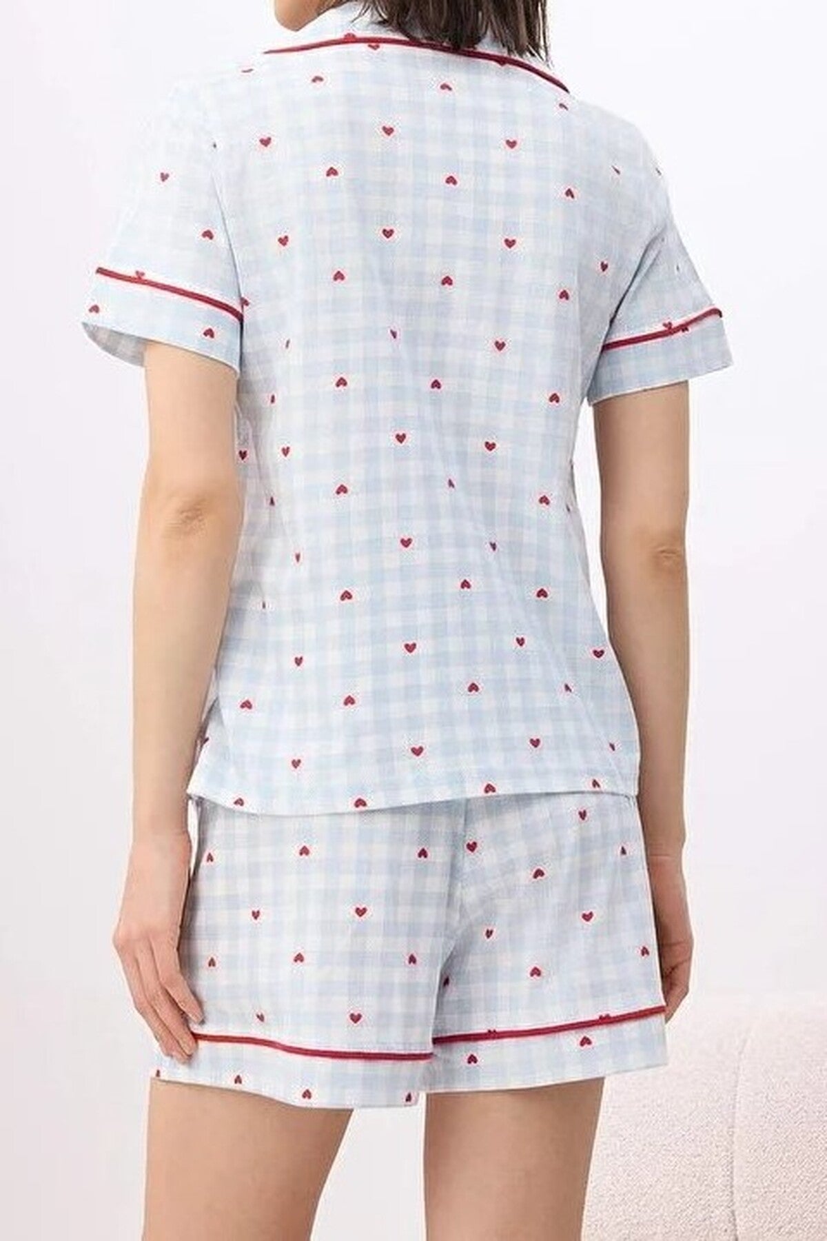 100% Cotton Heart Knitted Pajama Set
