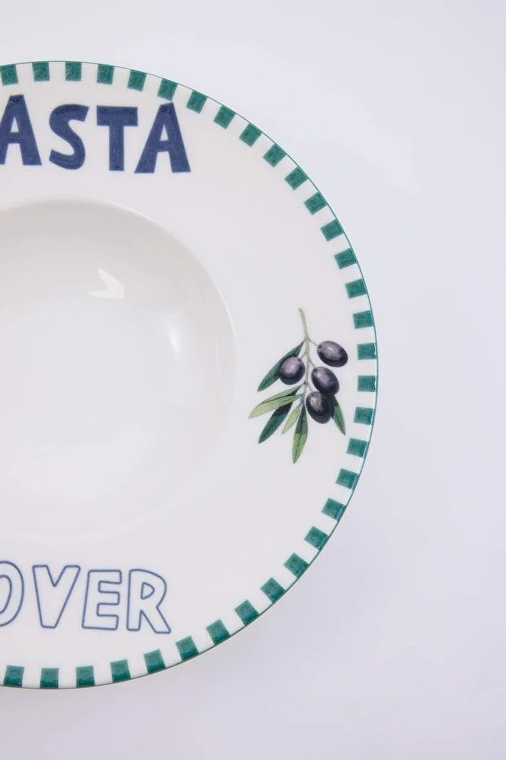 Patterned Porcelain Pasta Plate