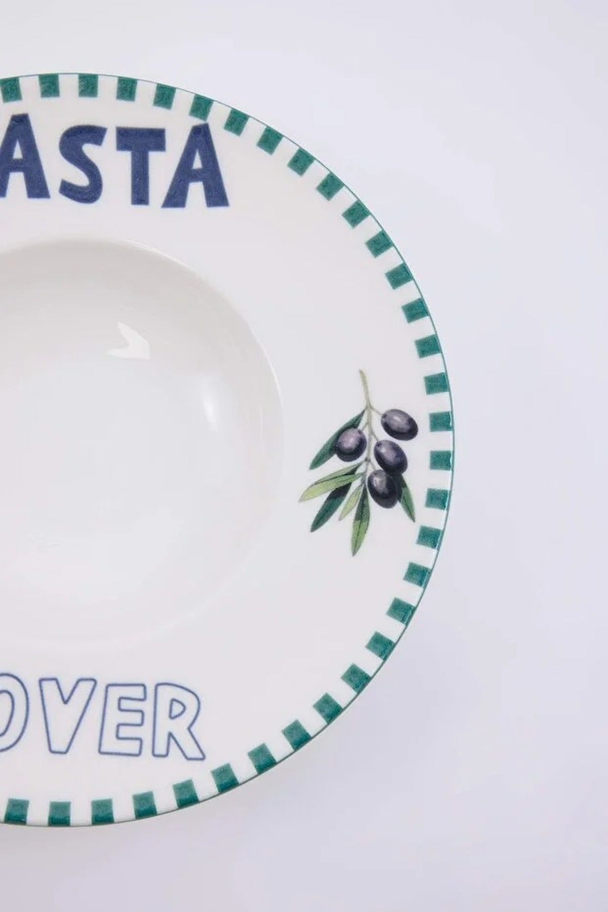 Patterned Porcelain Pasta Plate