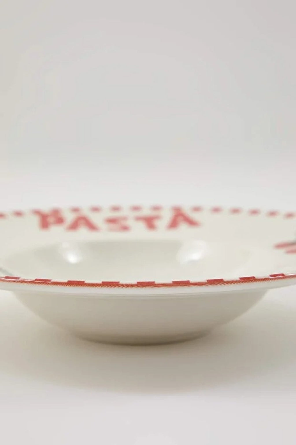 Patterned Porcelain Pasta Plate