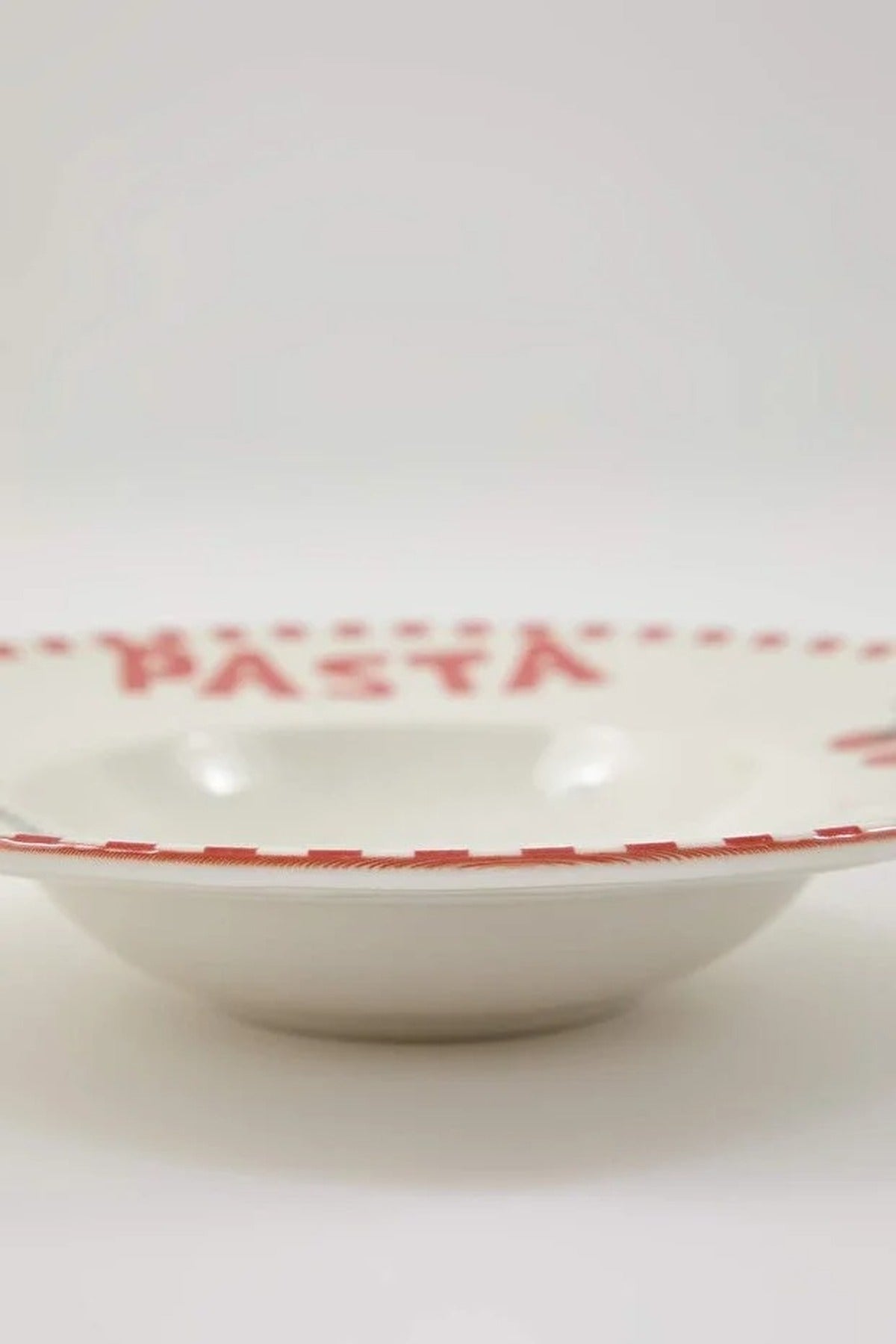 Patterned Porcelain Pasta Plate