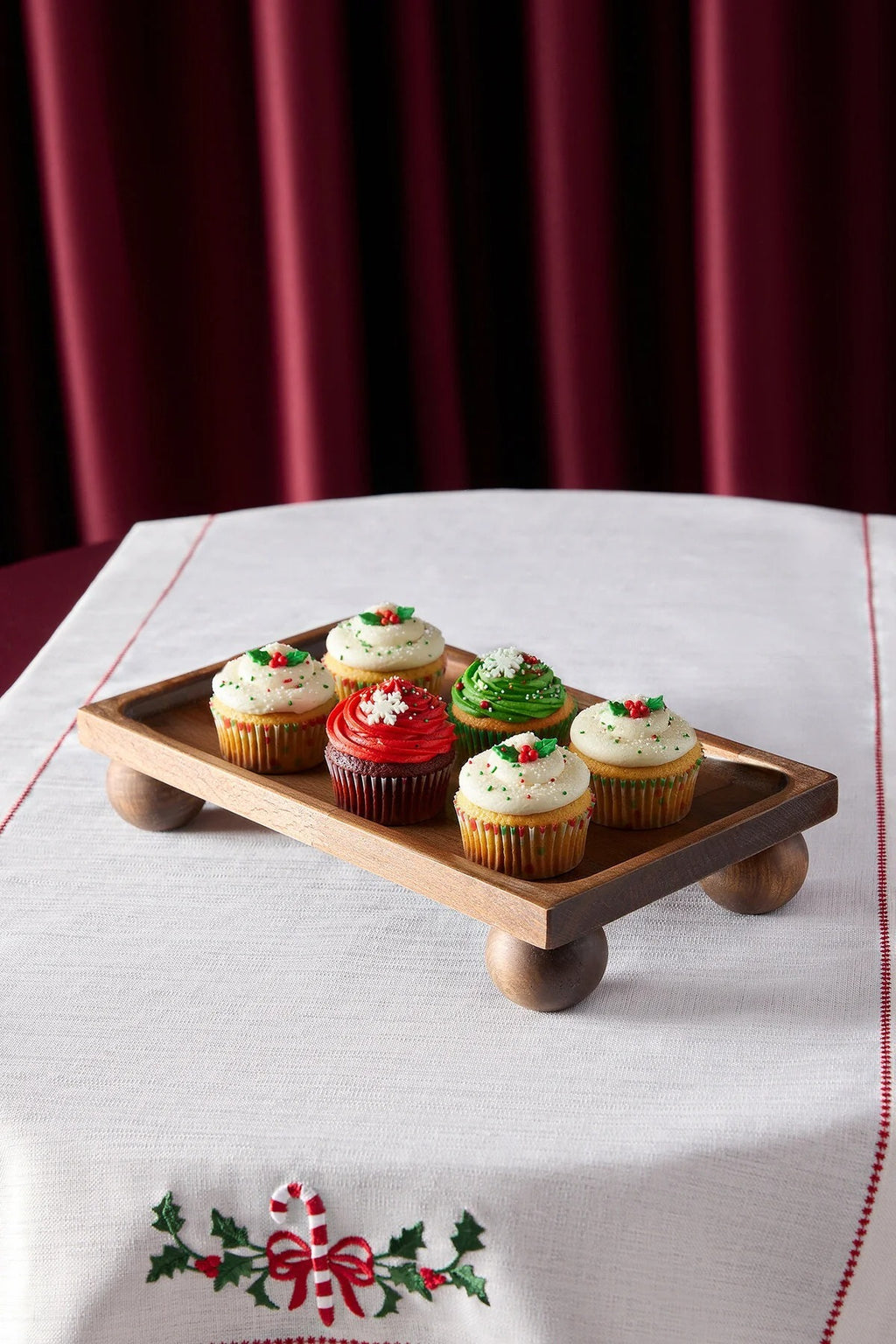 Wooden Rectangular Serving Stand (17x30 cm)