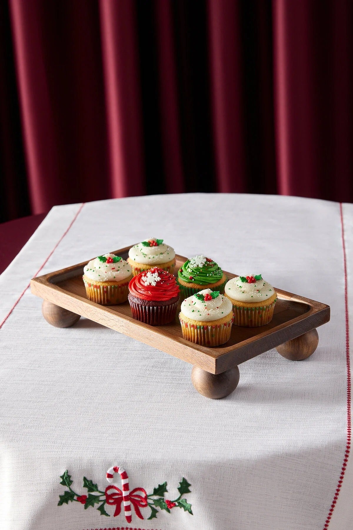 Wooden Rectangular Serving Stand (17x30 cm)