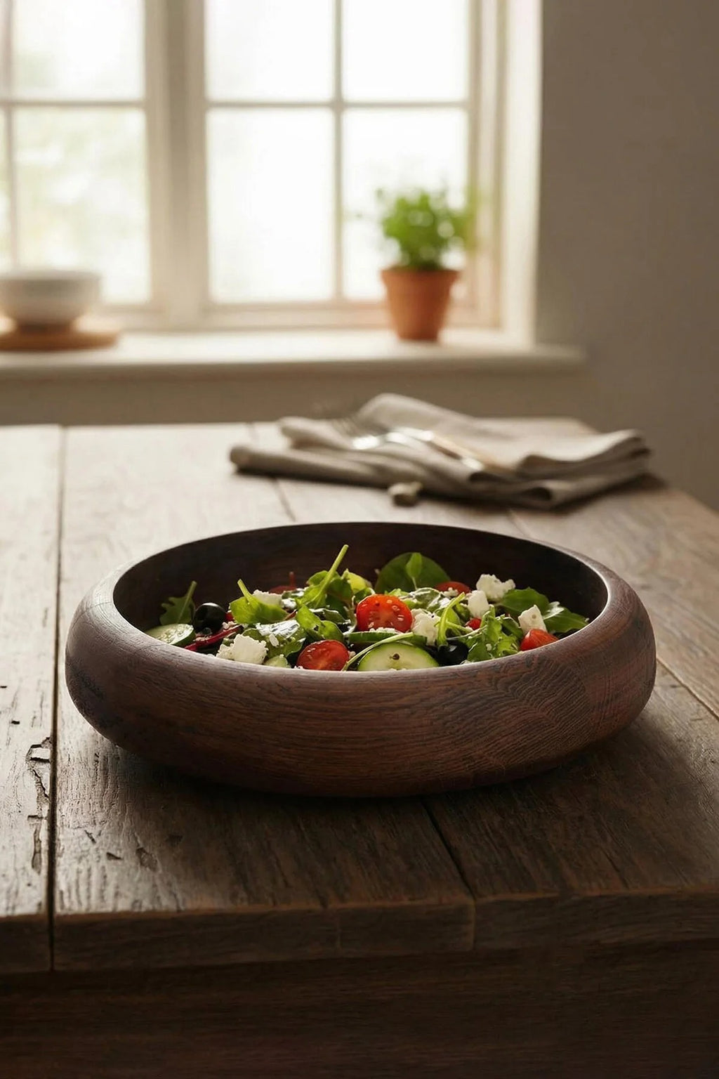 Wooden Salad Bowl 24 cm 