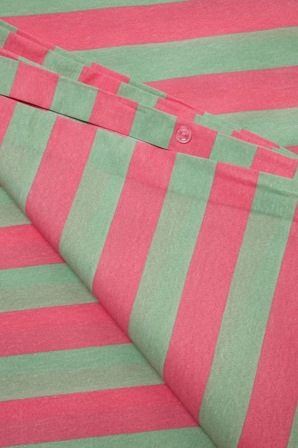 Double Easy Iron Striped Fitted Sheet Duvet Cover Set 200x220cm
