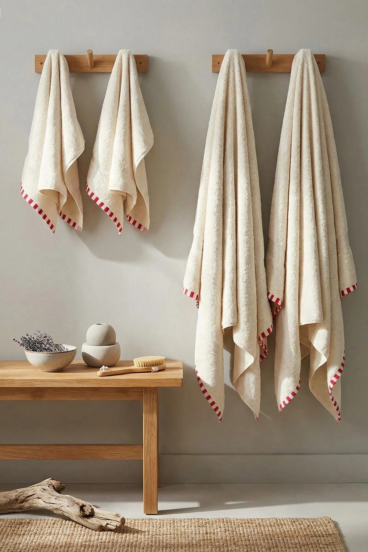 4 Piece Towel Set - 2 Face Towels 50x80cm & 2 Bath Towels 70x140cm