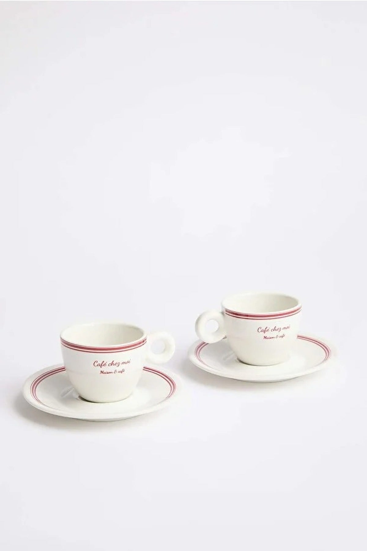 2-Piece Printed Coffee Cup Set 60 ml