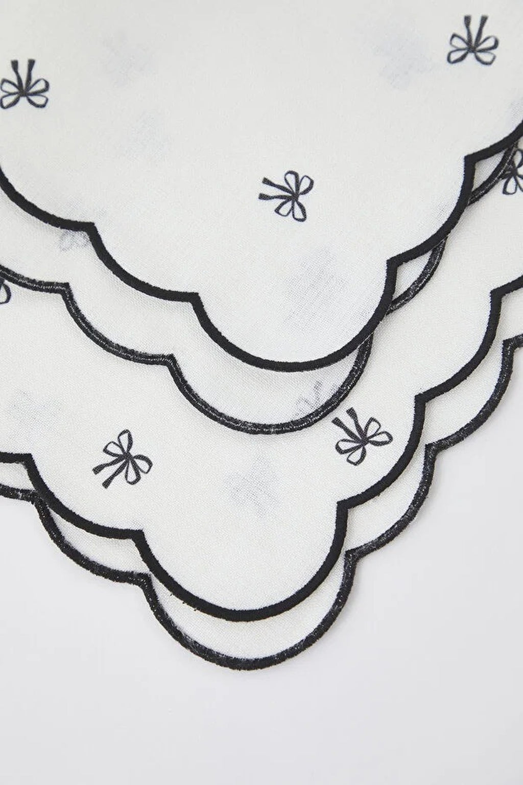 2 Piece Bow Detail Placemat Set 33x50 cm