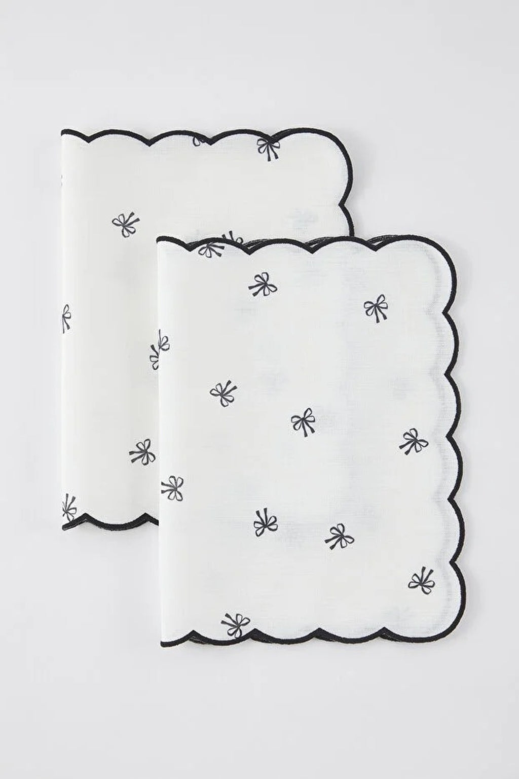 2 Piece Bow Detail Placemat Set 33x50 cm