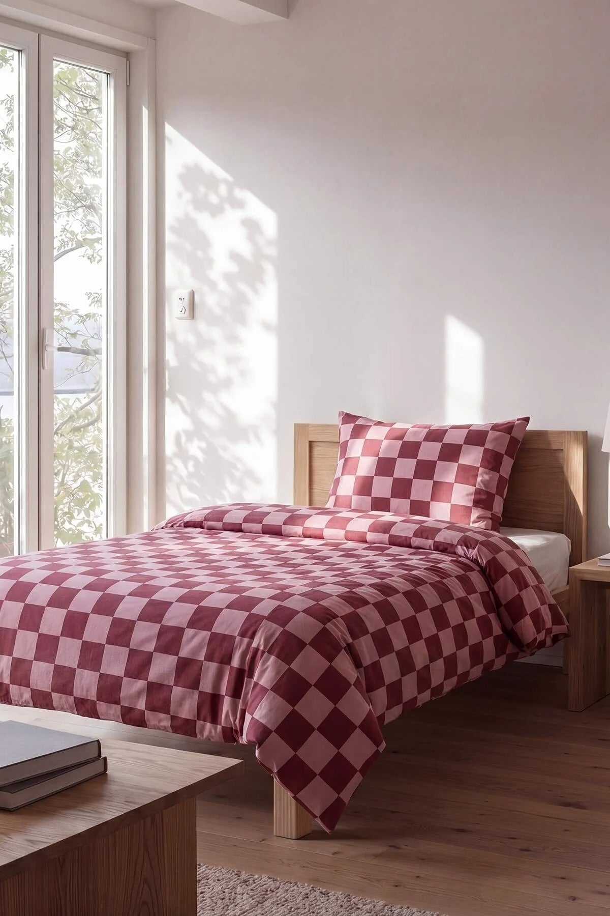 Single Easy Iron Striped Duvet Cover Set 160x220cm