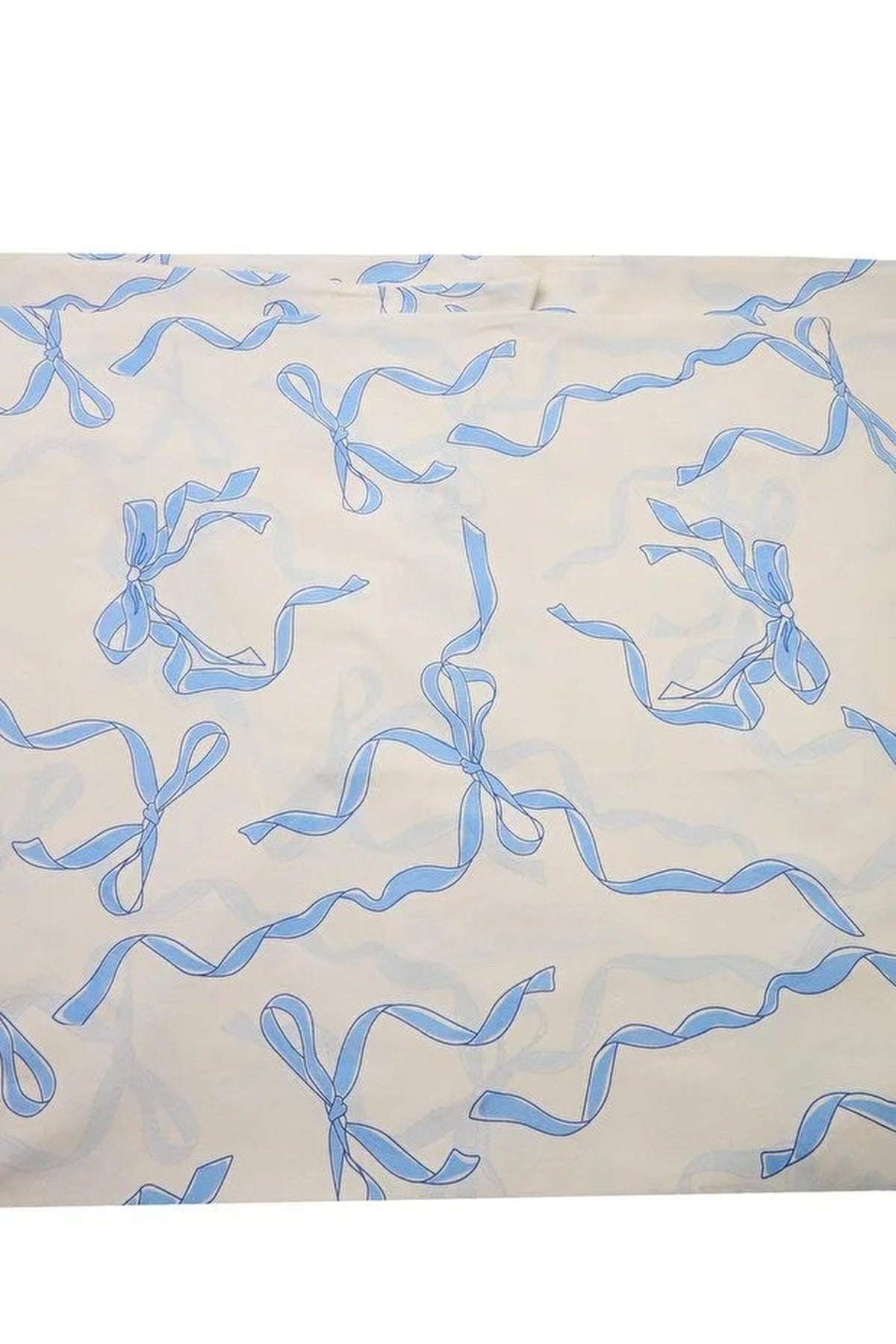Single Bow Detail Duvet Cover Set with Flat Sheet 160x220cm