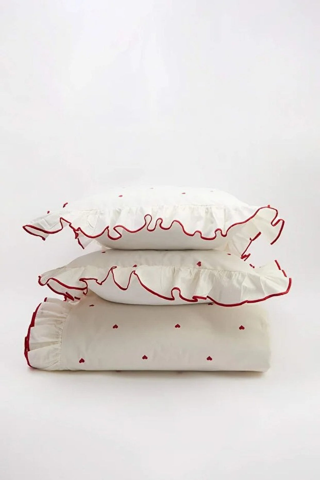 Double Frill Bow Print Duvet Cover Set 200x220cm