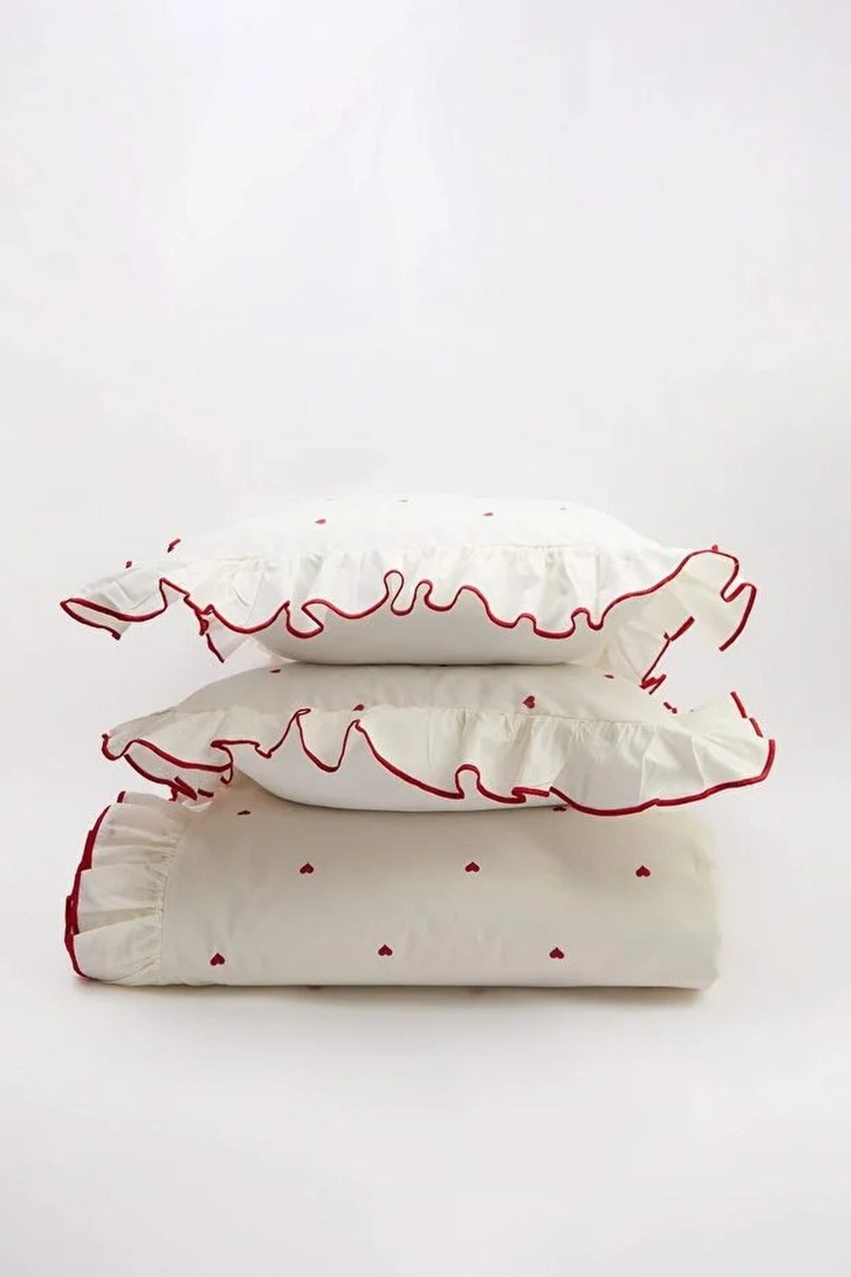 Double Frill Bow Print Duvet Cover Set 200x220cm