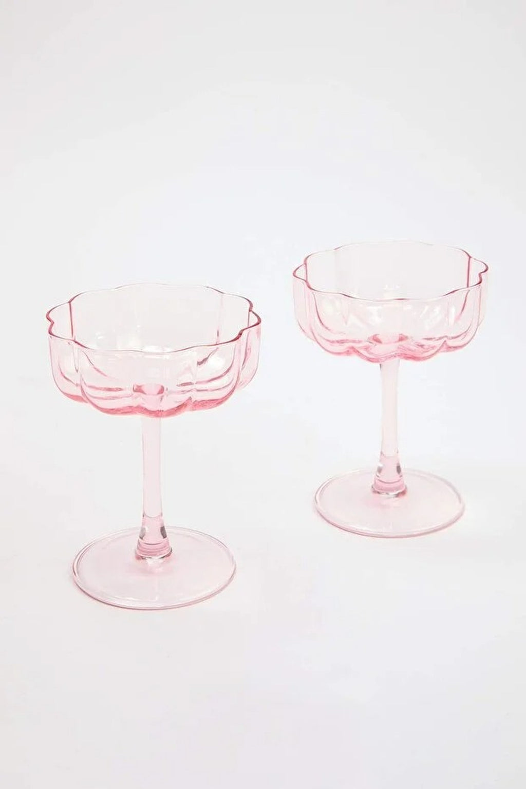 2-Piece Flower Molded Wine Glasses 210 cc (Diameter 7cm - Height 10cm)