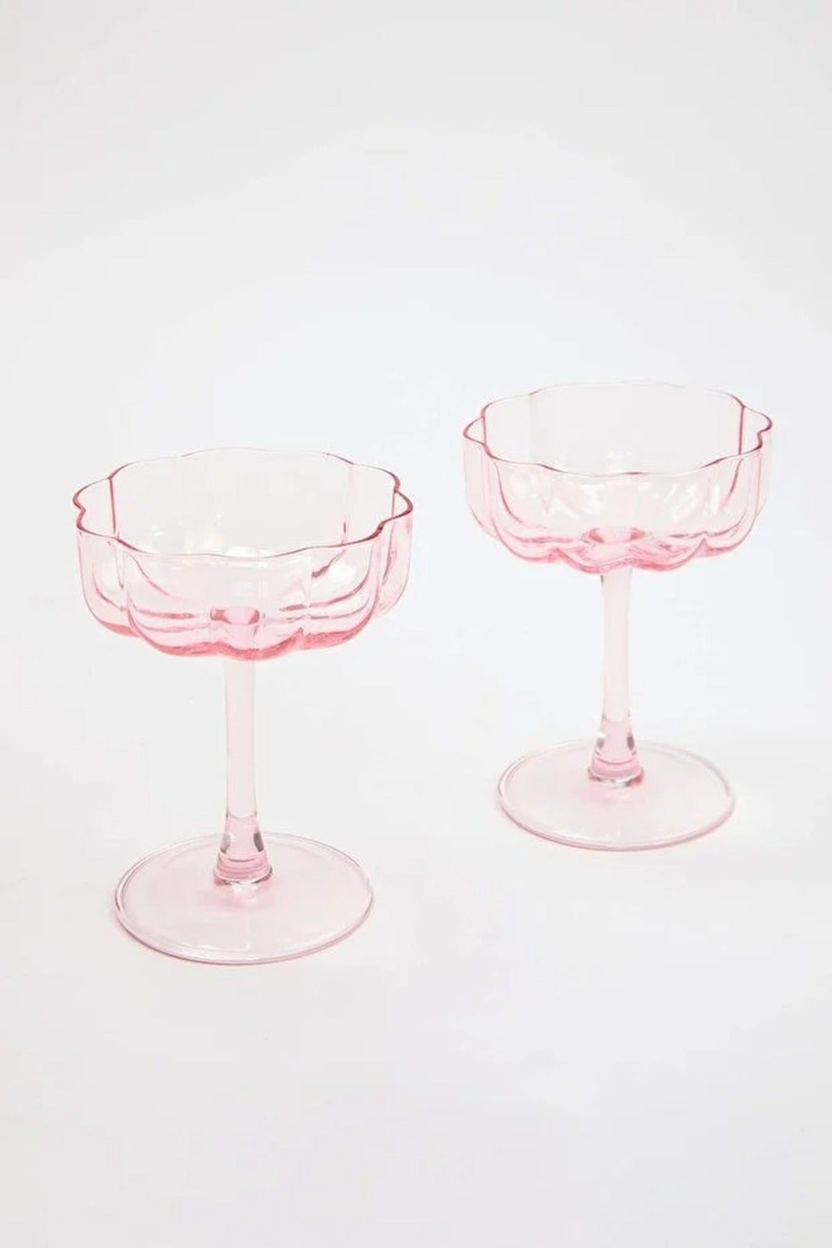 2-Piece Flower Molded Wine Glasses 210 cc (Diameter 7cm - Height 10cm)