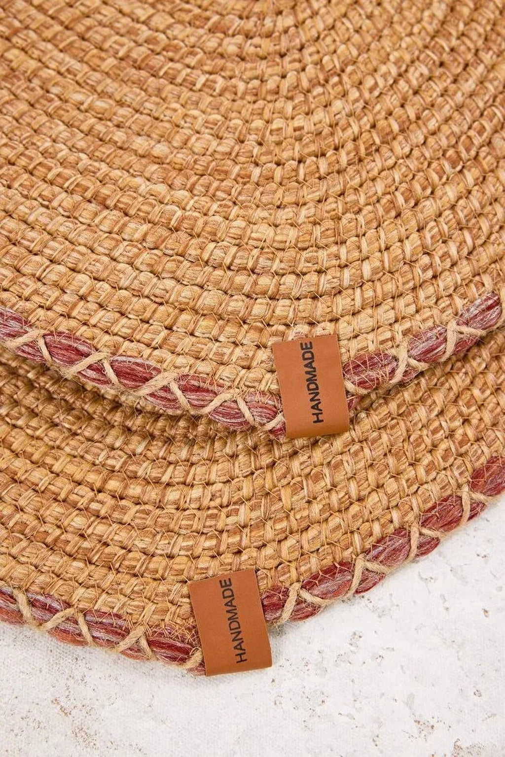 2 Piece Heart-Shaped Woven-Look Placemats 