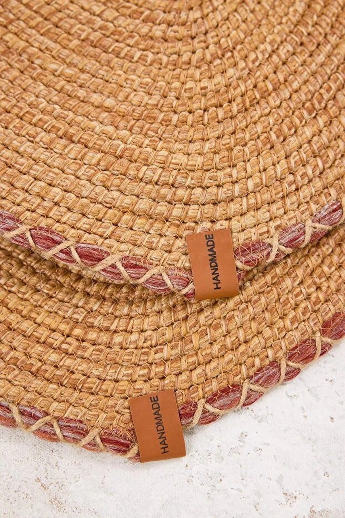 2 Piece Heart-Shaped Woven-Look Placemats 