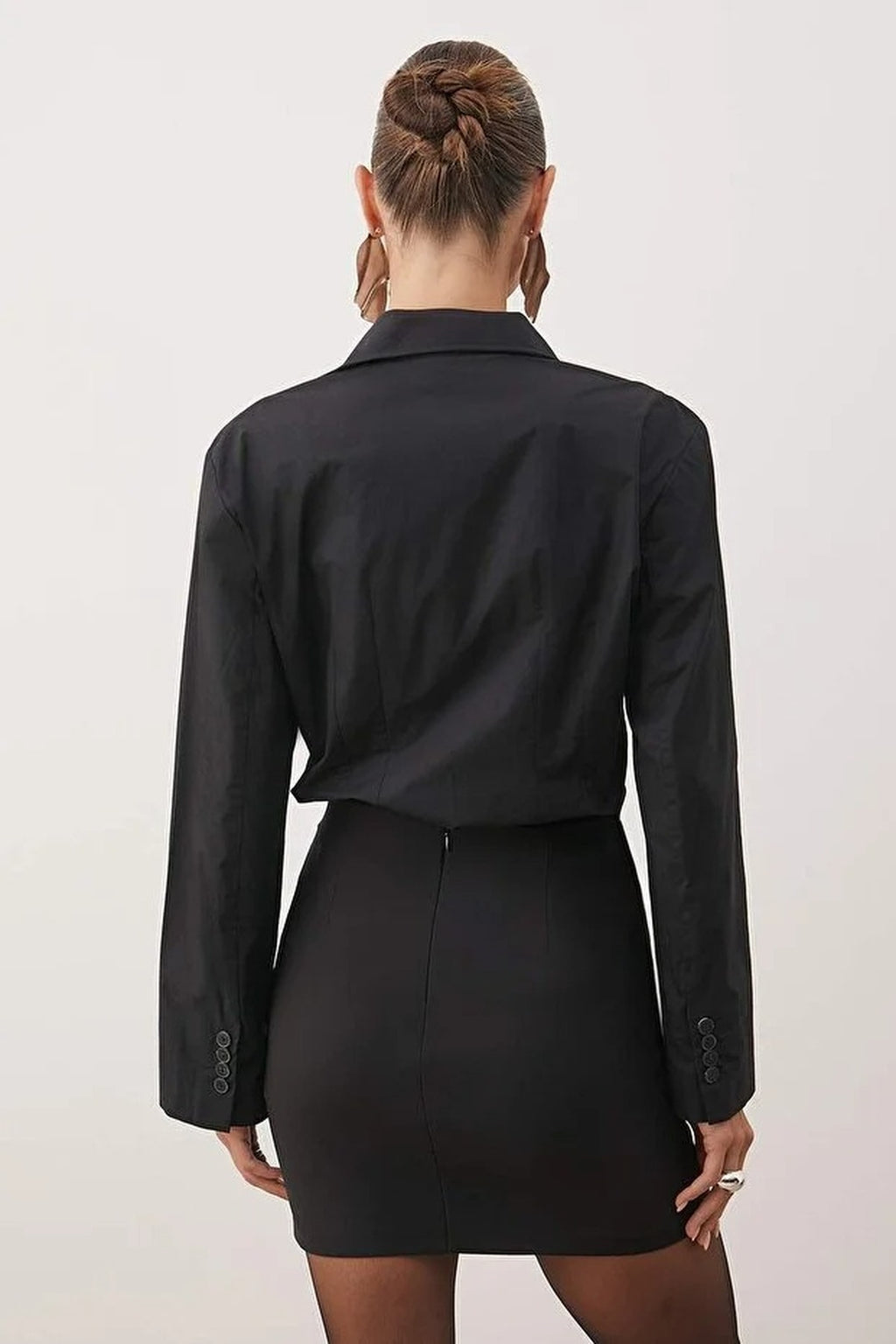 Woven Skirt with Slit Detail