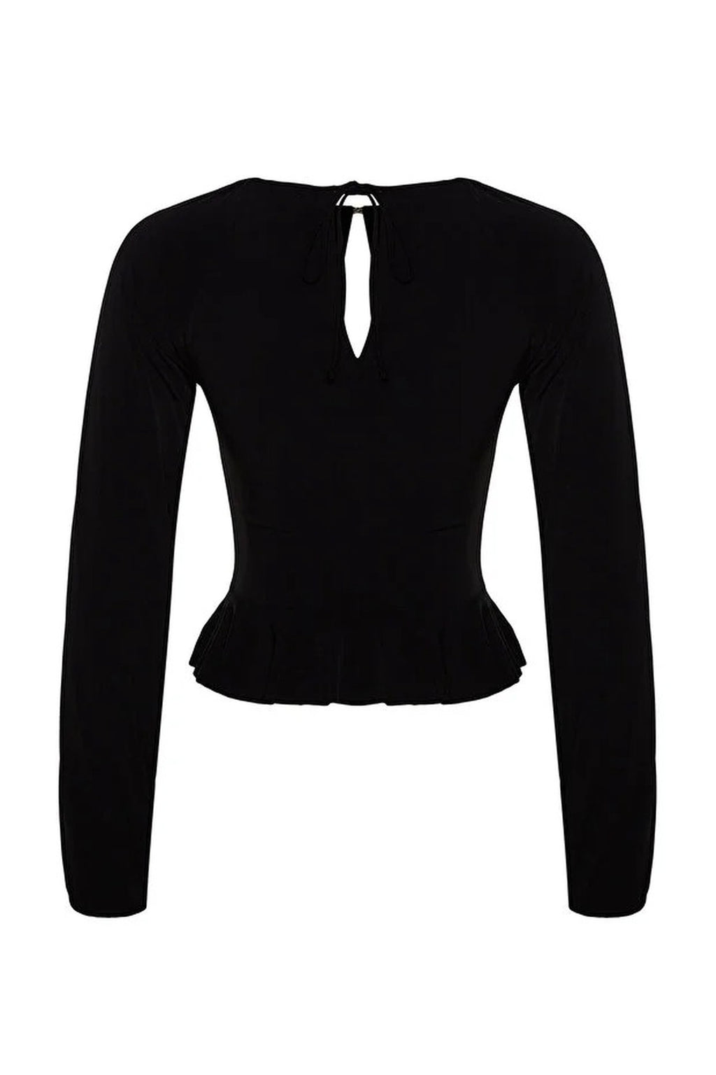 Cut Out Detail Knitted Blouse with Accessories