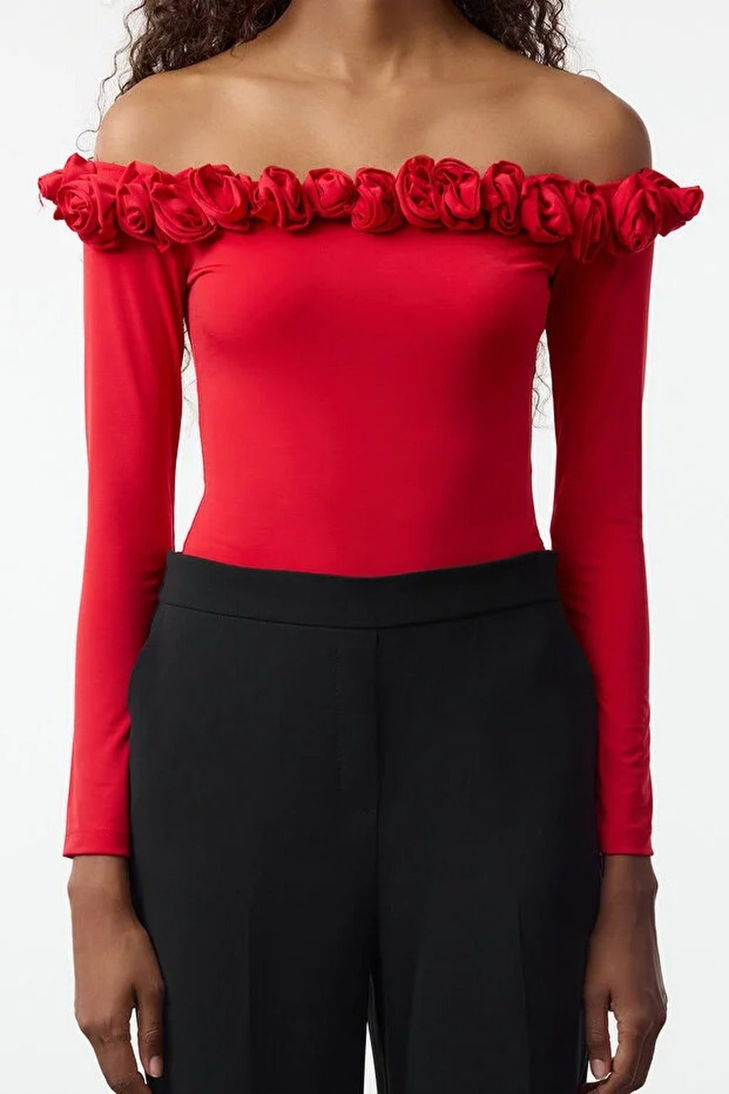 Rose Detail Knitted Bodysuit