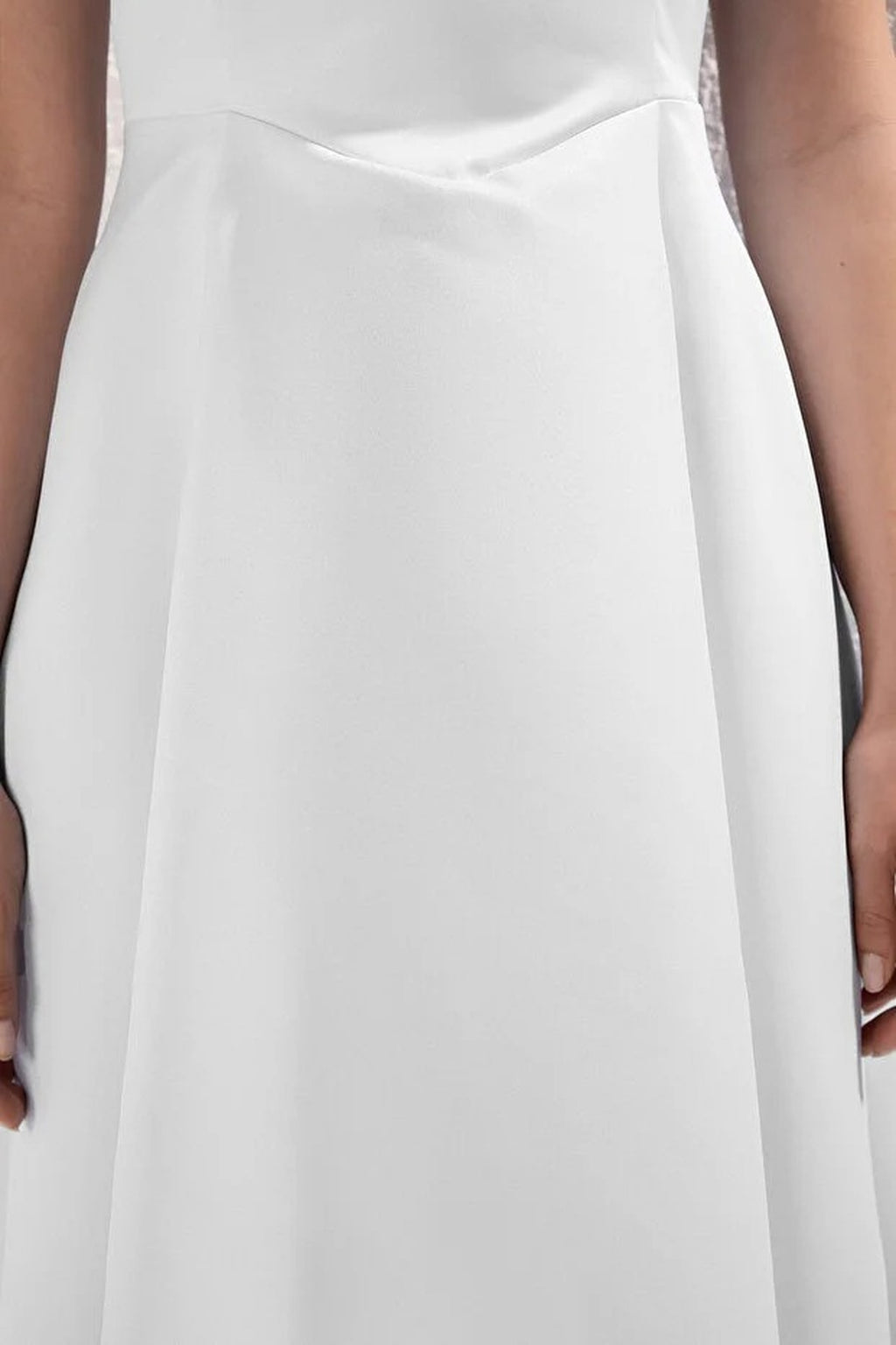 Square Neck Thick Strap A-Line Satin Maxi Dress