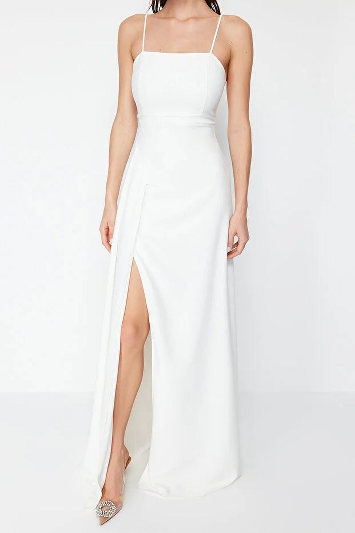 Bridal Strapless Sweetheart Neckline A-Line Maxi Dress