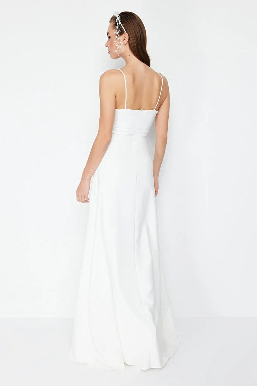 Bridal Strapless Sweetheart Neckline A-Line Maxi Dress