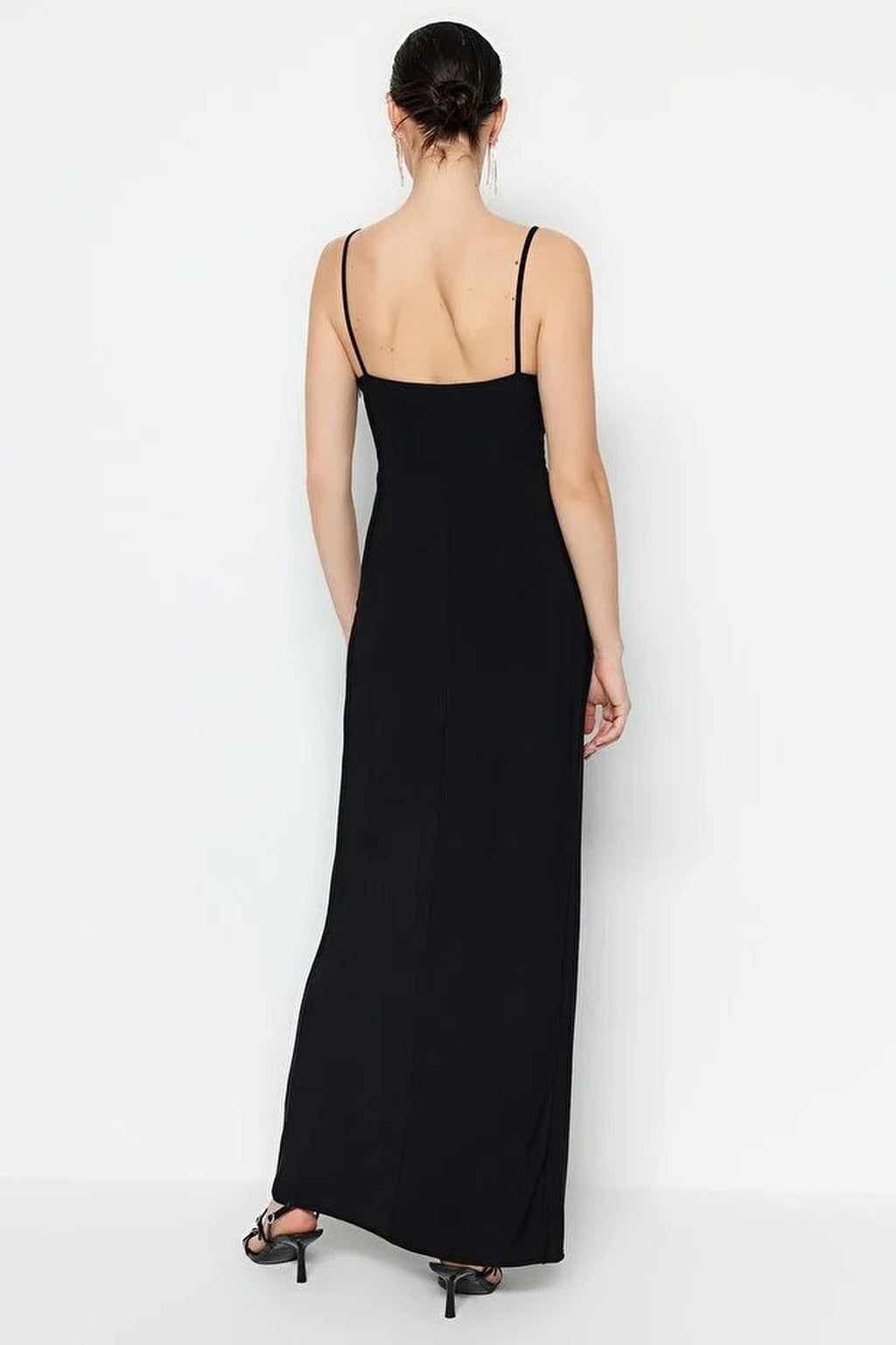 Lined Knitted Long Evening Dress