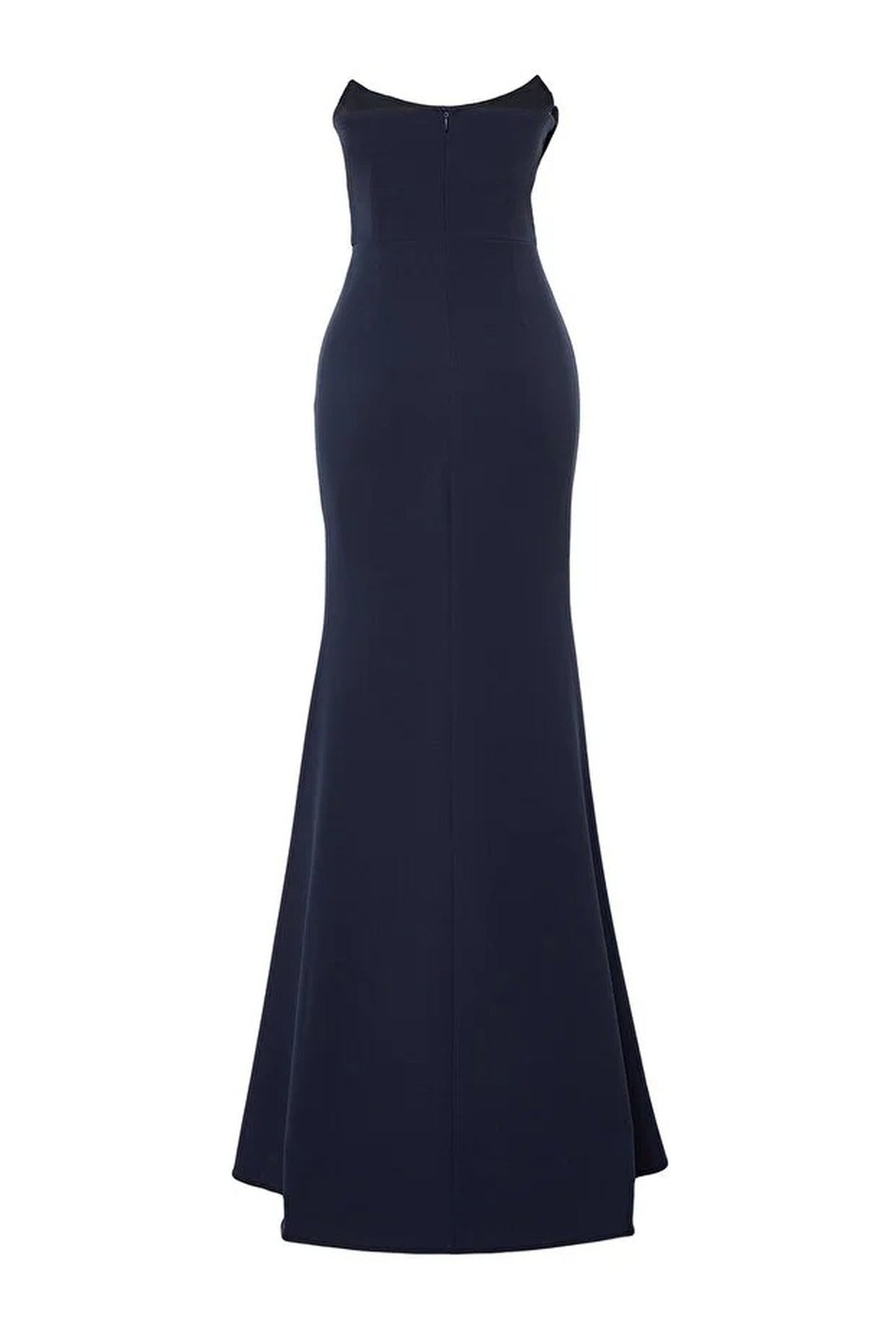 Collar Detail Woven Maxi Evening Dress