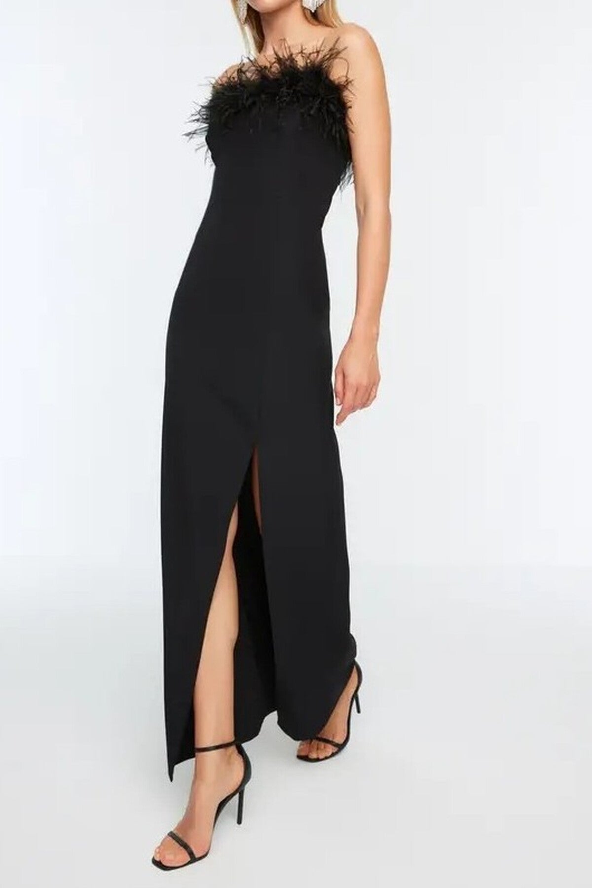 Fitted Lined Woven Long Dress