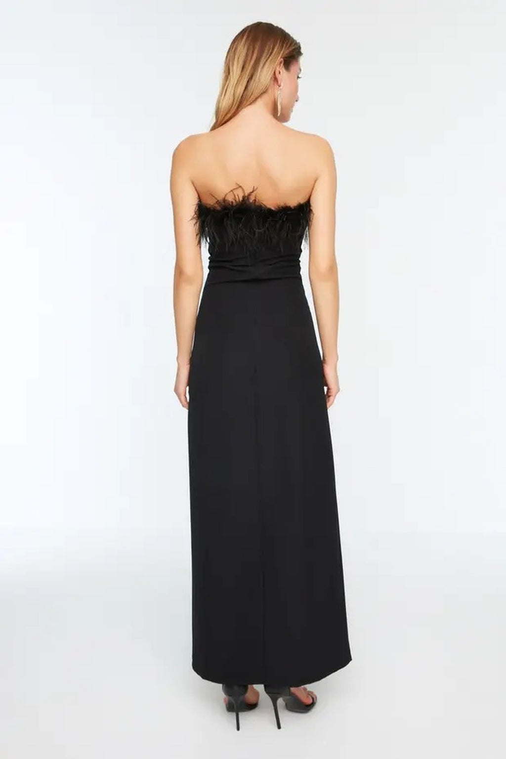 Fitted Lined Woven Long Dress