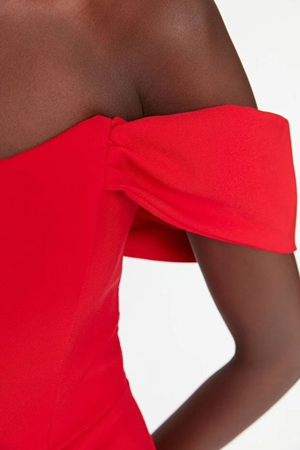 Corset Detail Woven Elegant Evening Dress