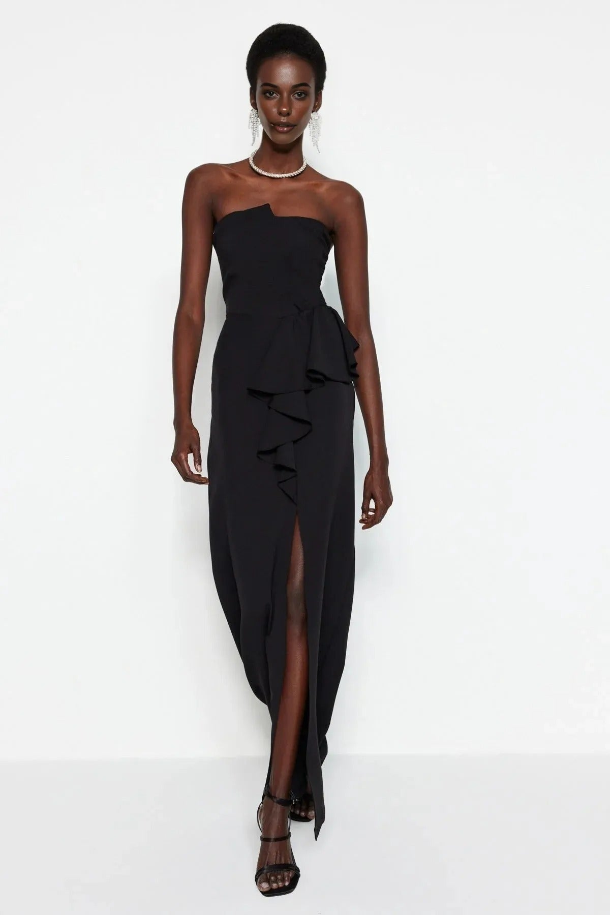 Woven Long Evening Dress