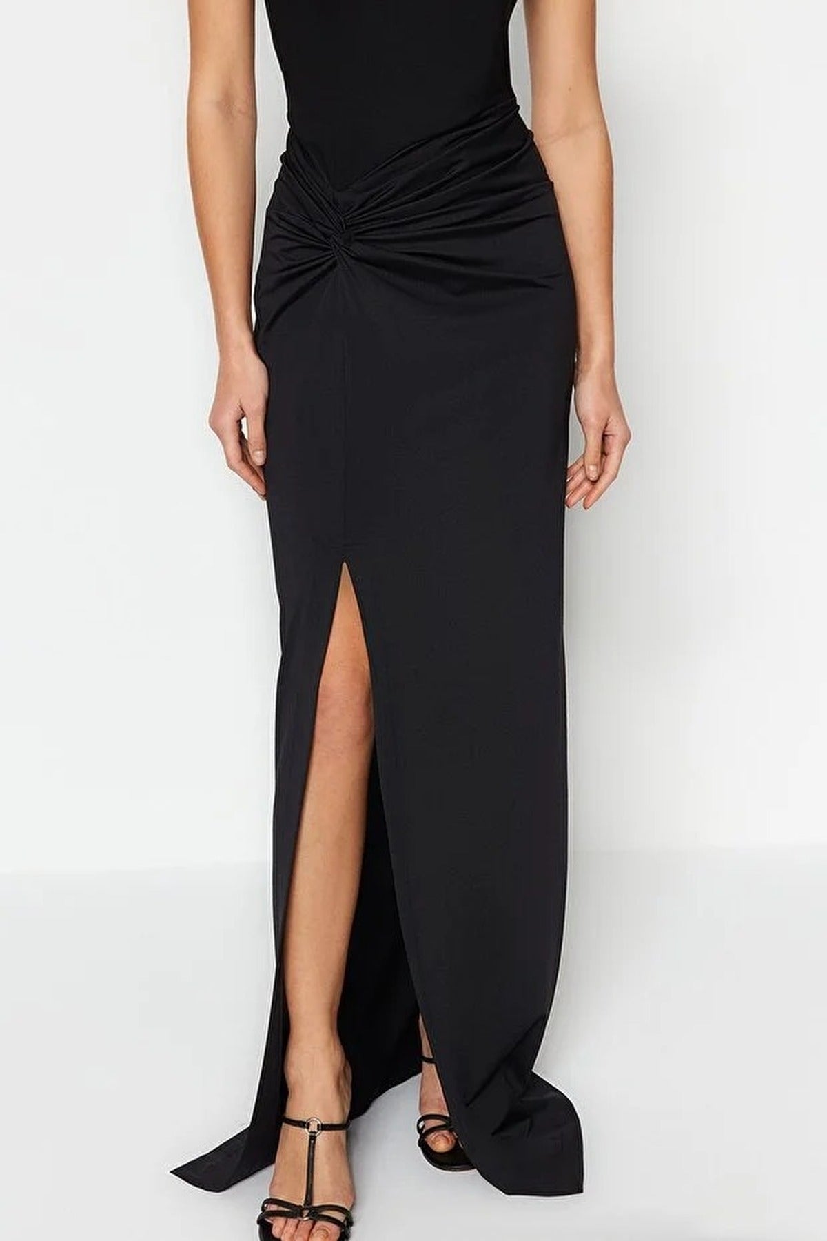 Strapless Corseted Long Evening Dress