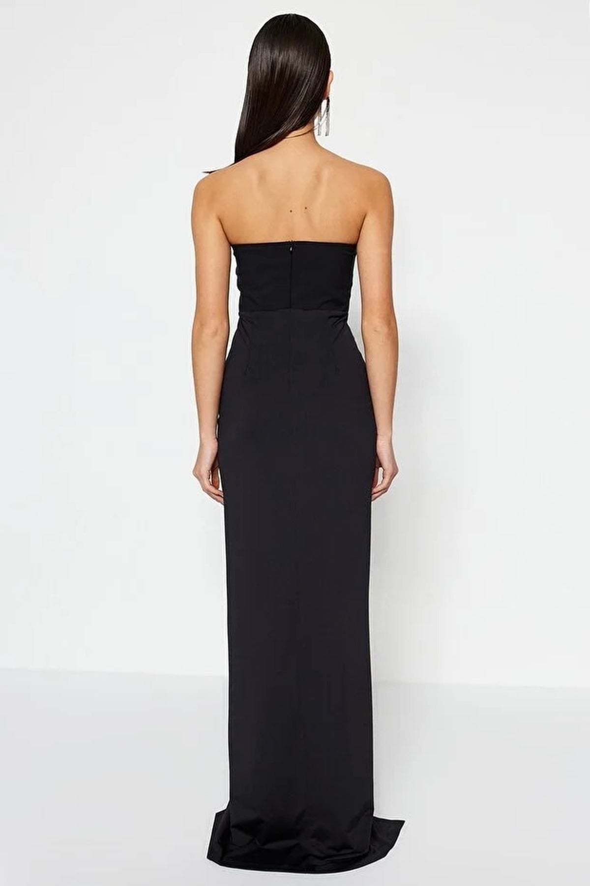 Strapless Corseted Long Evening Dress
