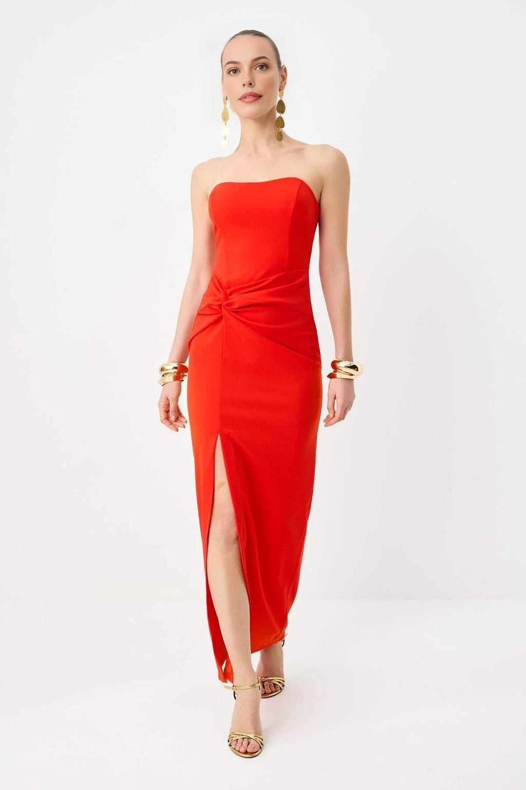 Strapless Shift Maxi Dress
