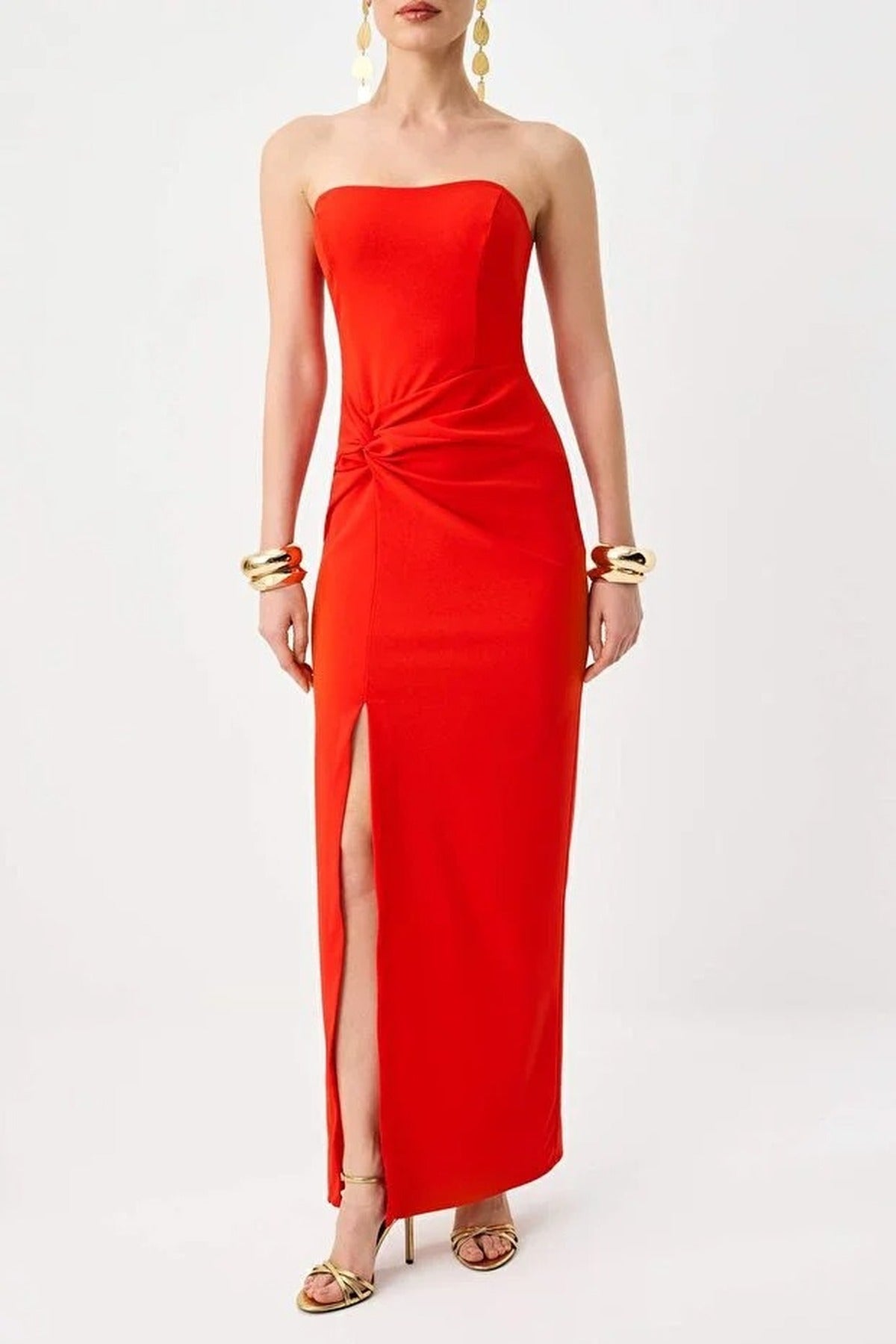 Strapless Shift Maxi Dress