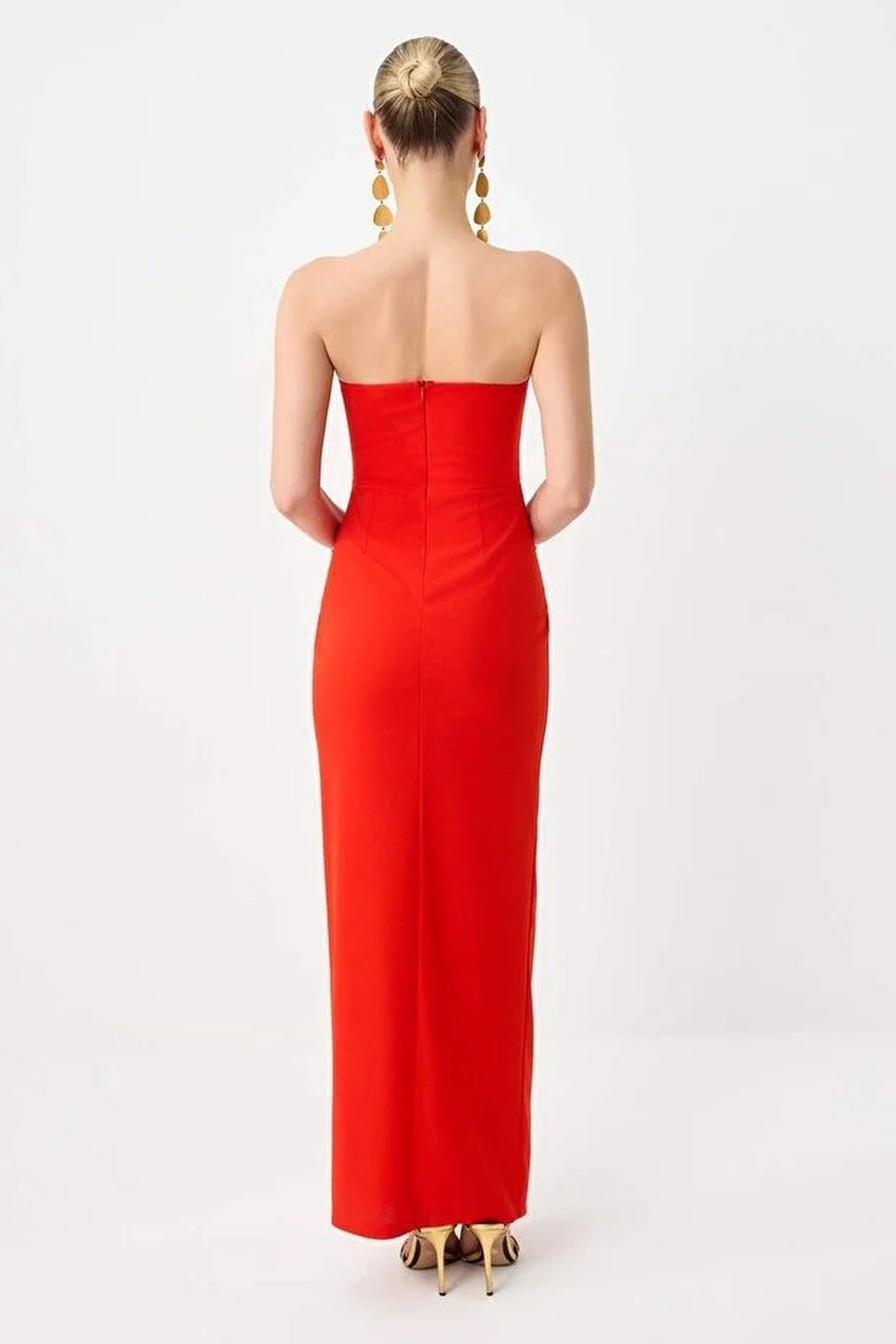 Strapless Shift Maxi Dress
