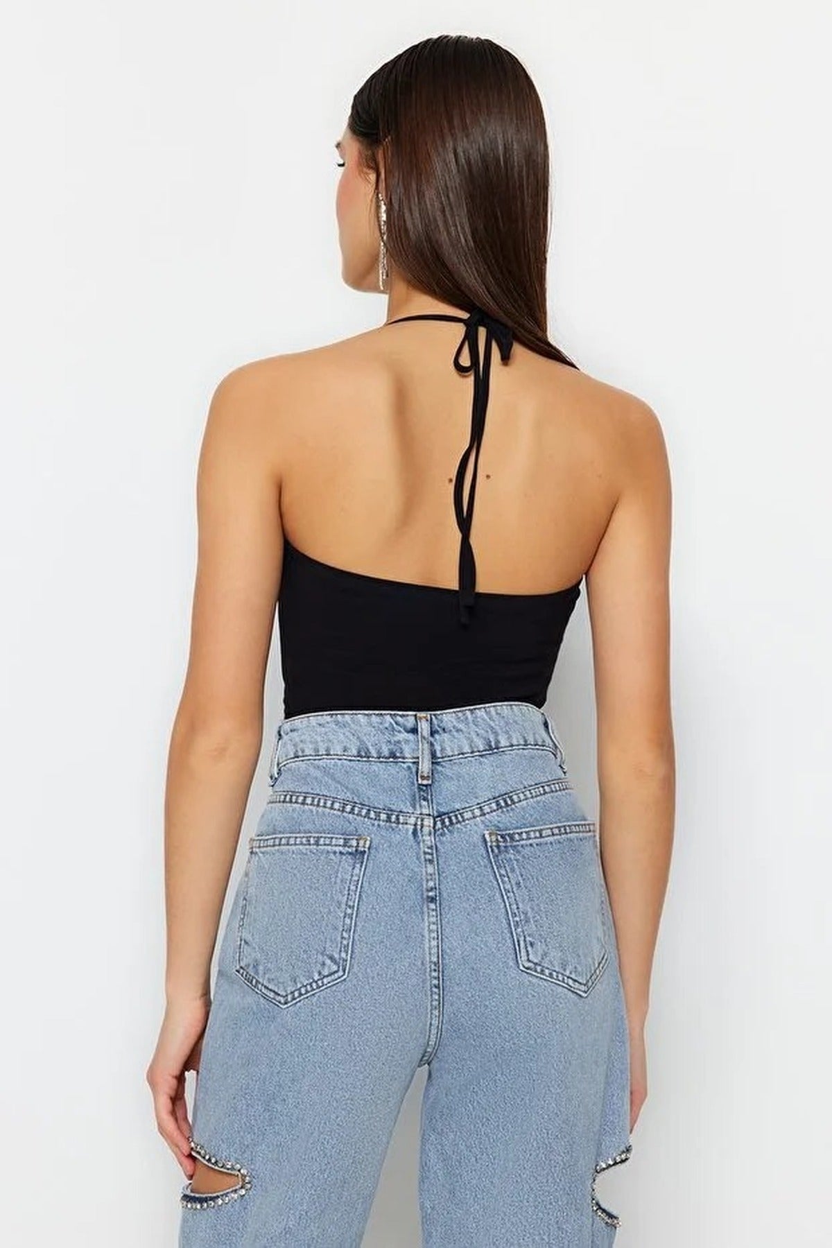 V-Neck Knitted Bodysuit