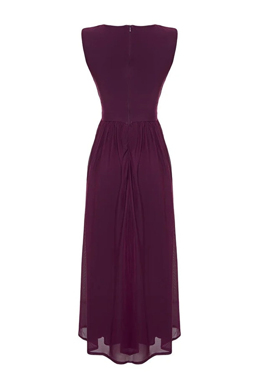 Flowy Tulle Dress with A-Line and Cut Out Detail